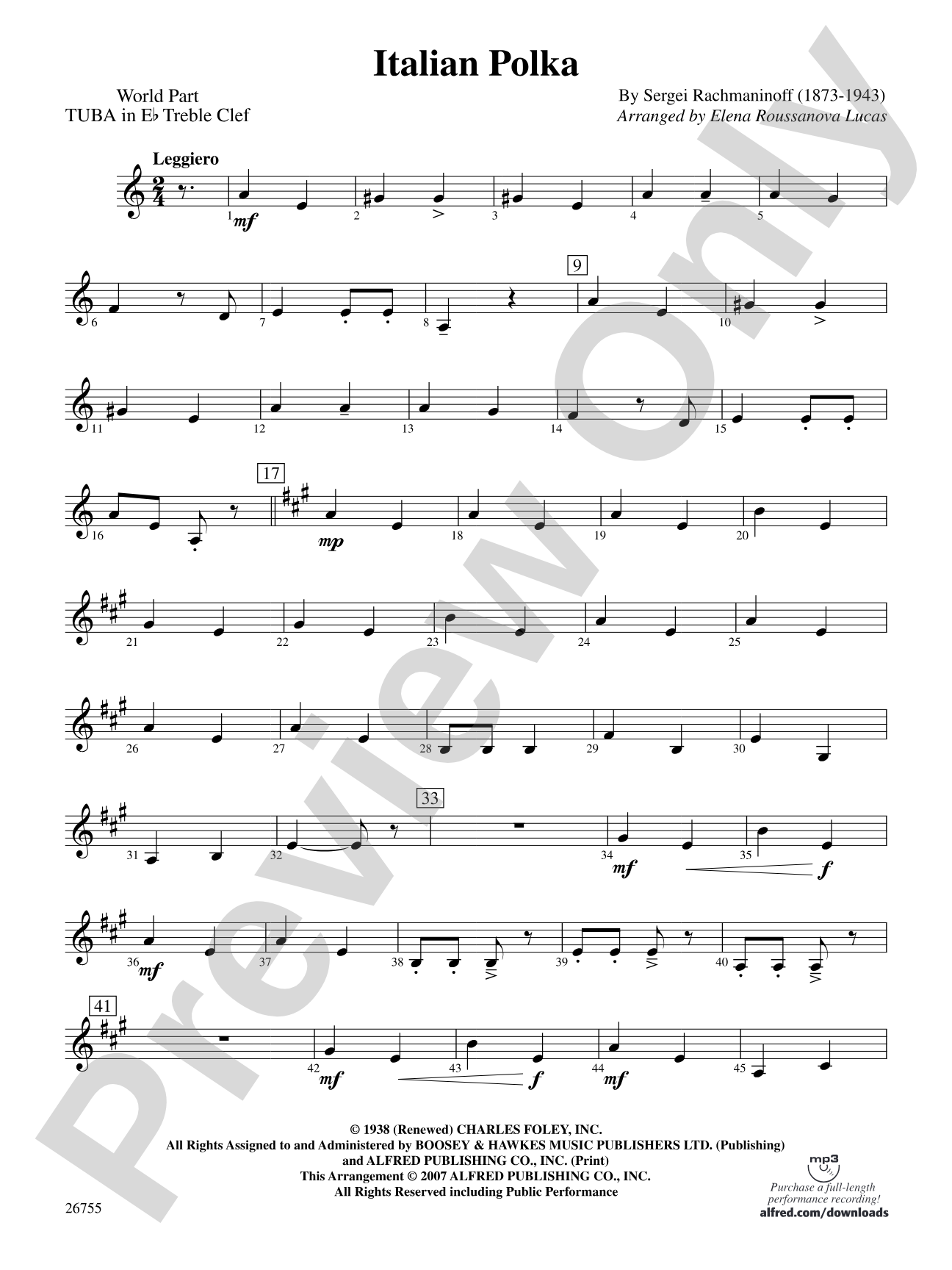 Italian Polka: (wp) E-flat Tuba T.C.