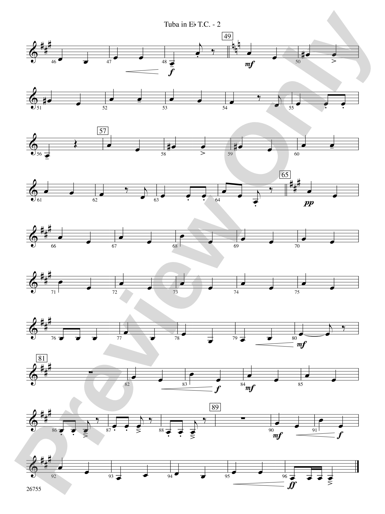 Italian Polka: (wp) E-flat Tuba T.C.