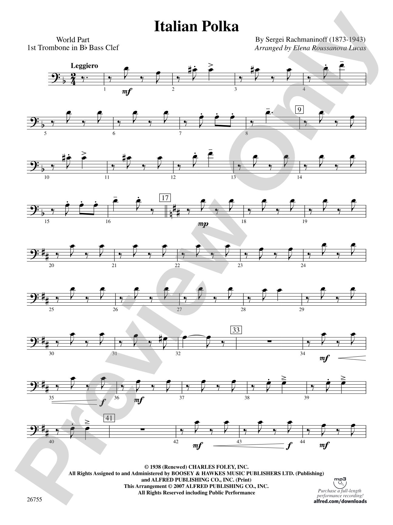 Italian Polka: (wp) 1st B-flat Trombone B.C.