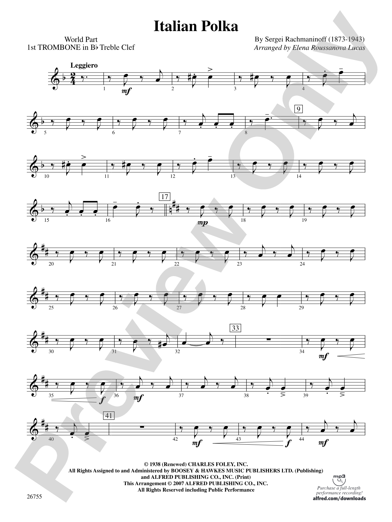 Italian Polka: (wp) 1st B-flat Trombone T.C.