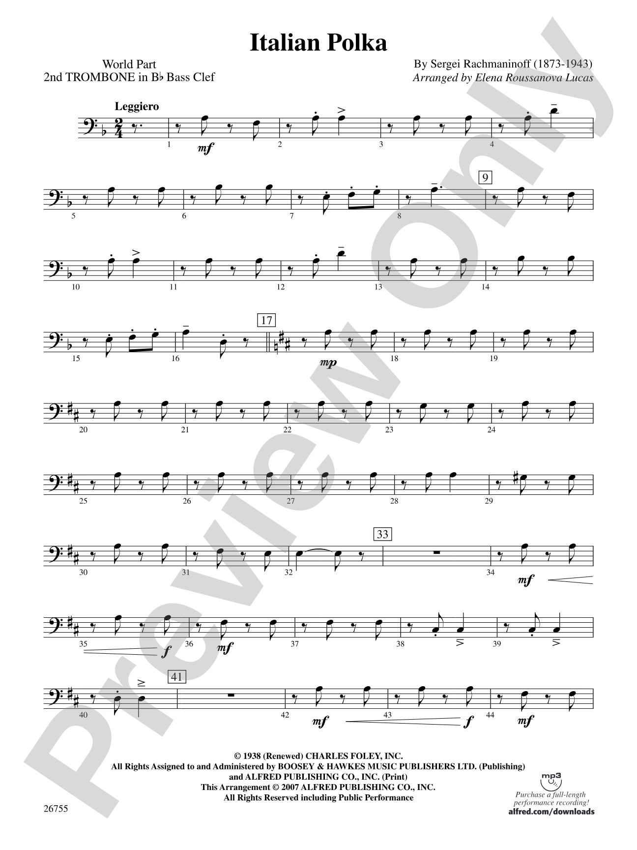 Italian Polka: (wp) 2nd B-flat Trombone B.C.
