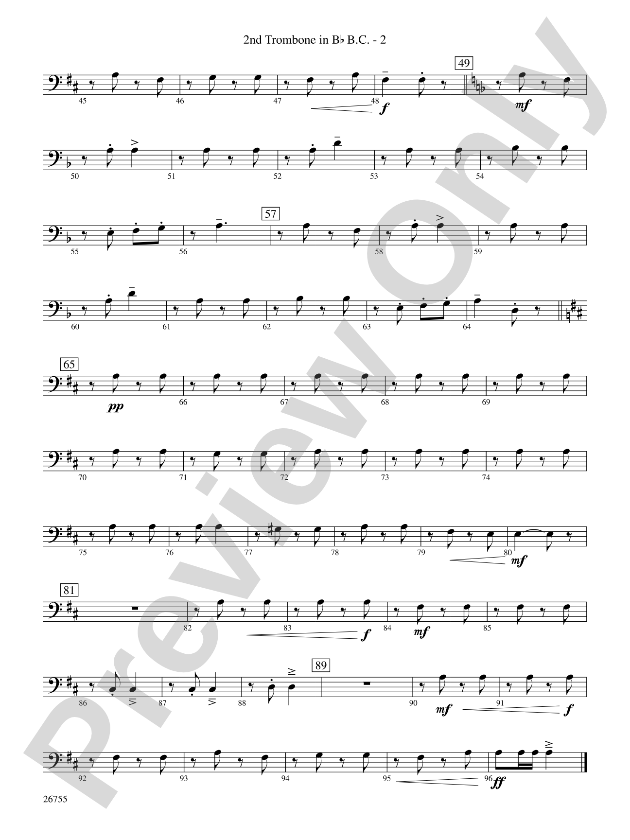 Italian Polka: (wp) 2nd B-flat Trombone B.C.