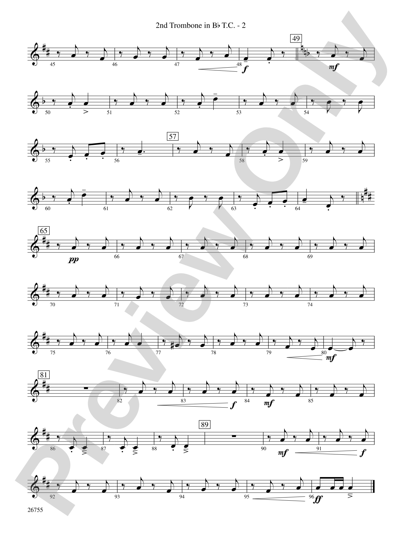 Italian Polka: (wp) 2nd B-flat Trombone T.C.