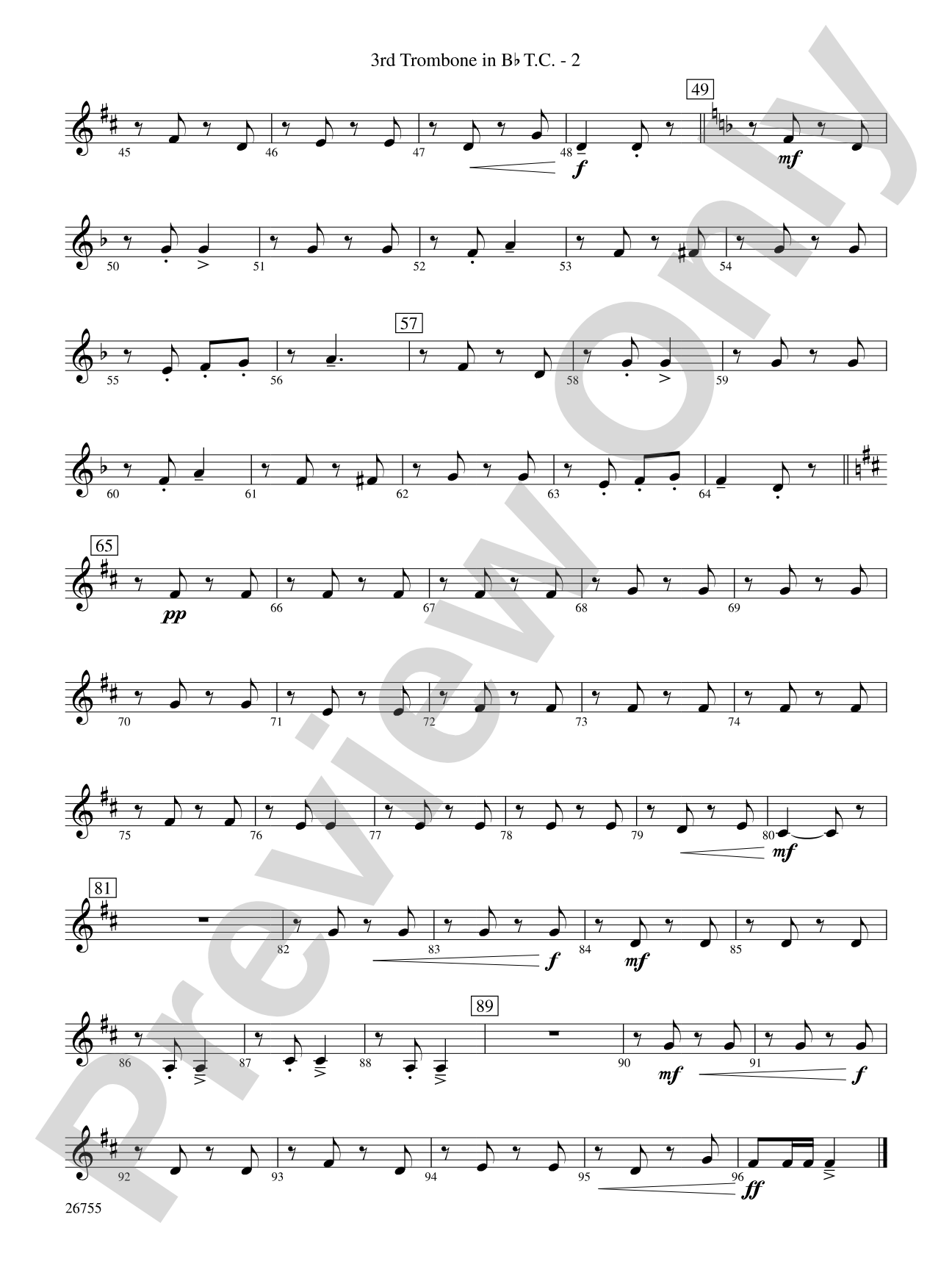 Italian Polka: (wp) 3rd B-flat Trombone T.C.