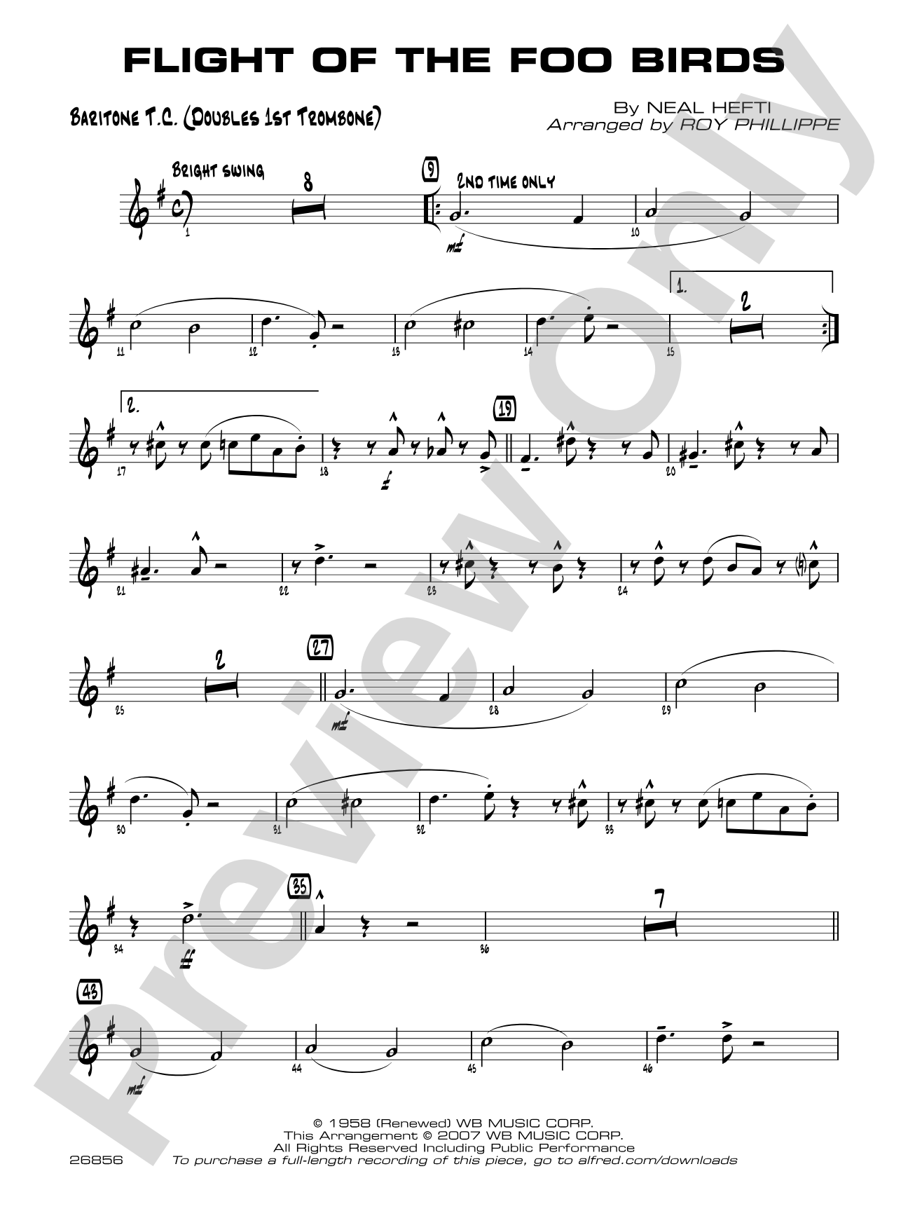Flight of the Foo Birds: Baritone T.C.