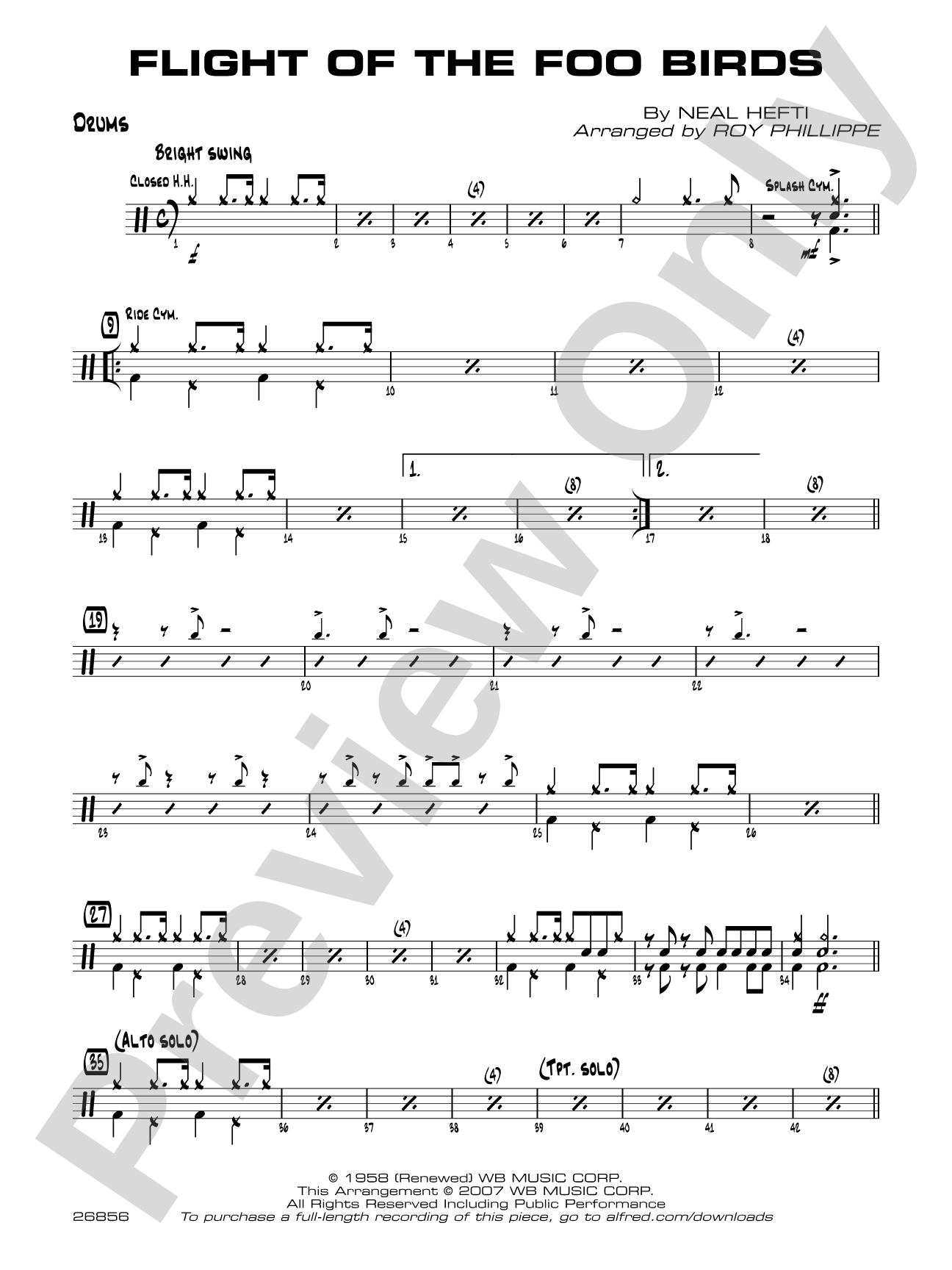 Flight of the Foo Birds: Drums