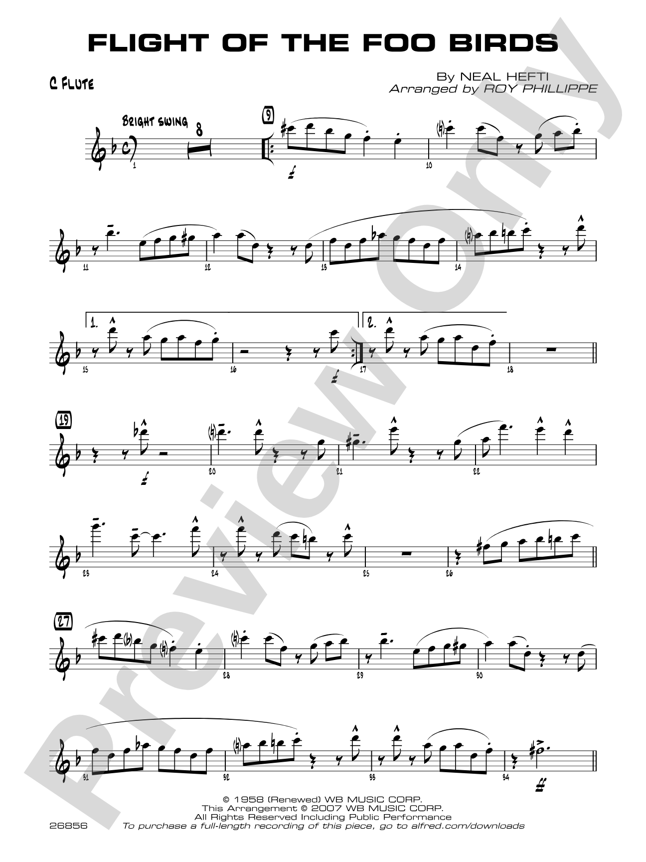 Flight of the Foo Birds: Flute