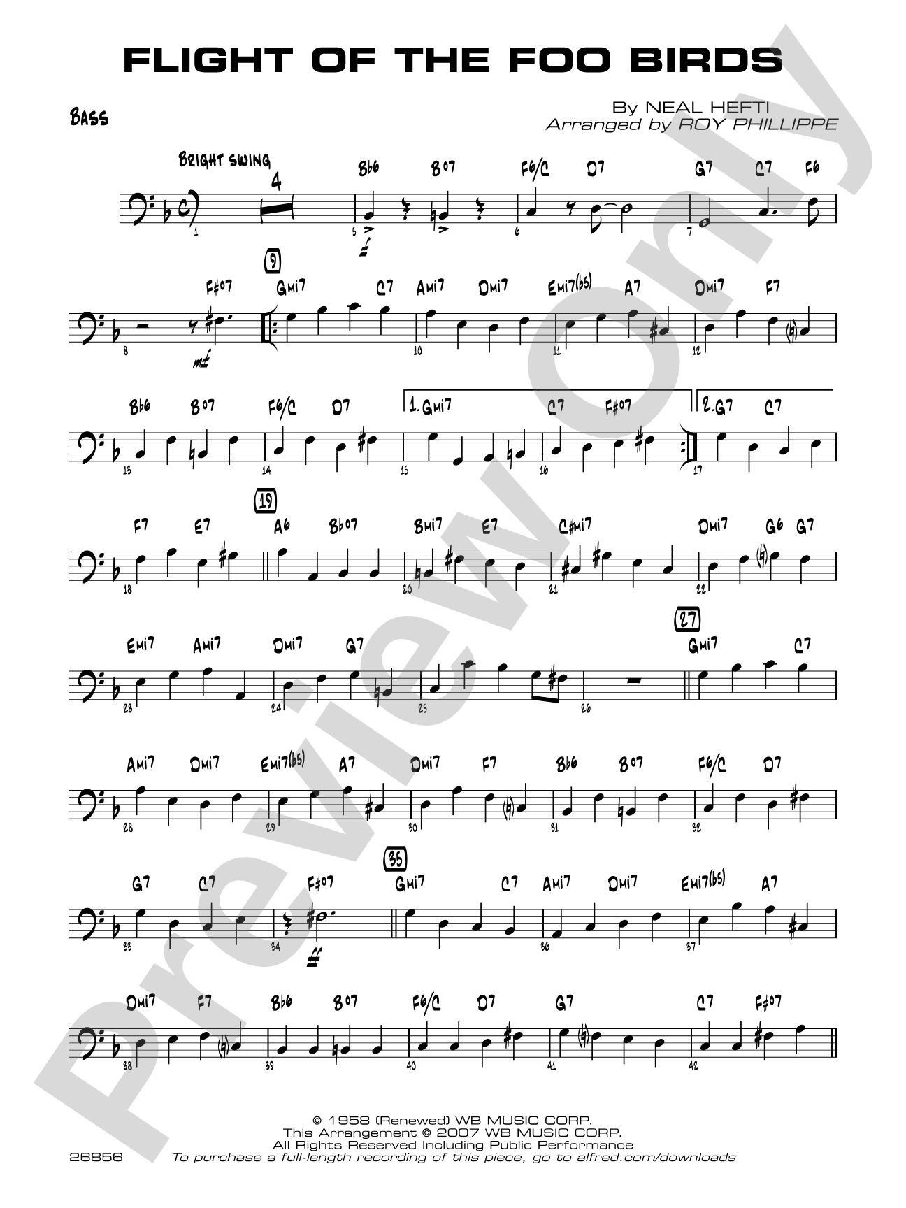 Flight of the Foo Birds: String Bass