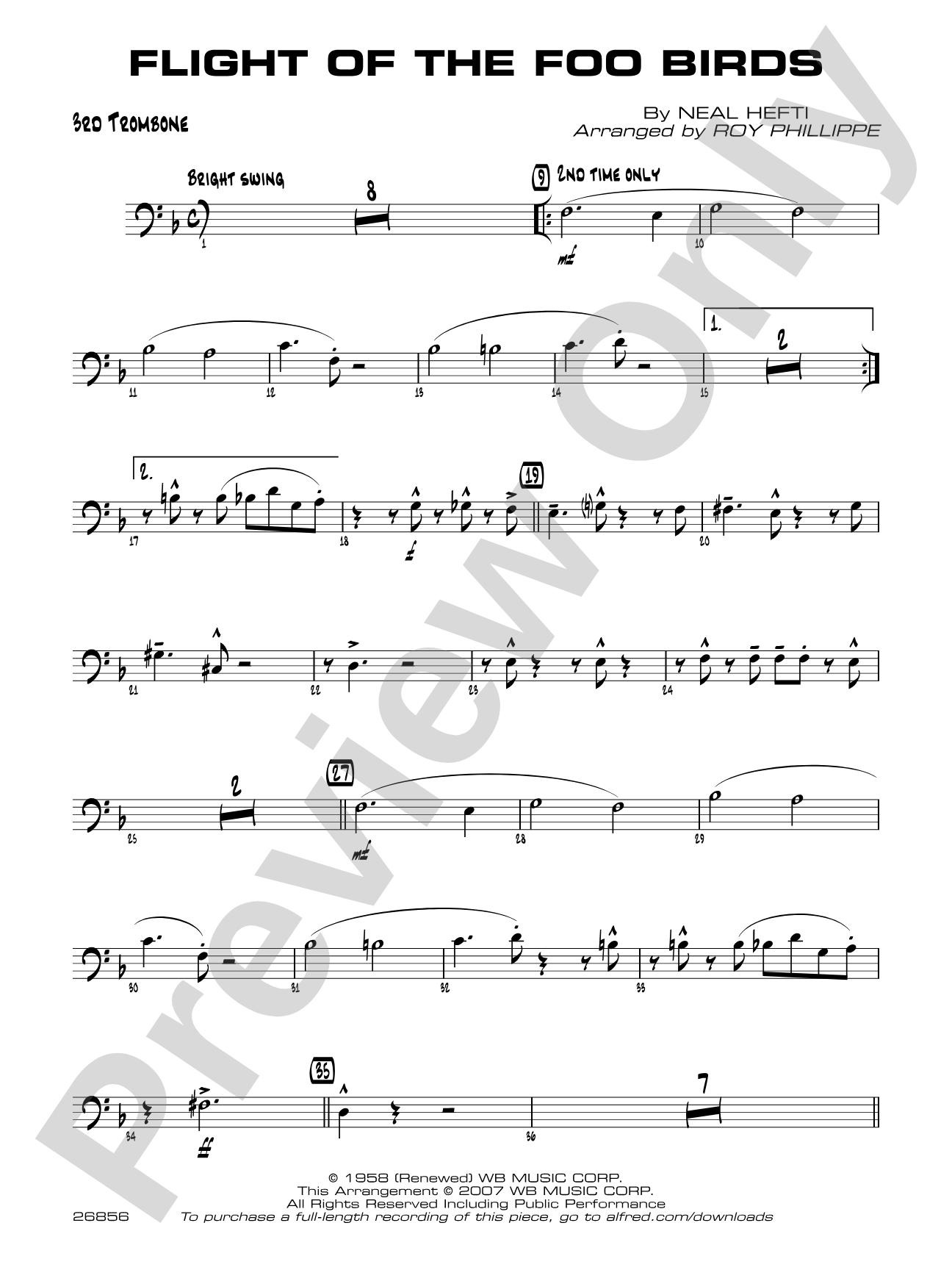 Flight of the Foo Birds: 3rd Trombone