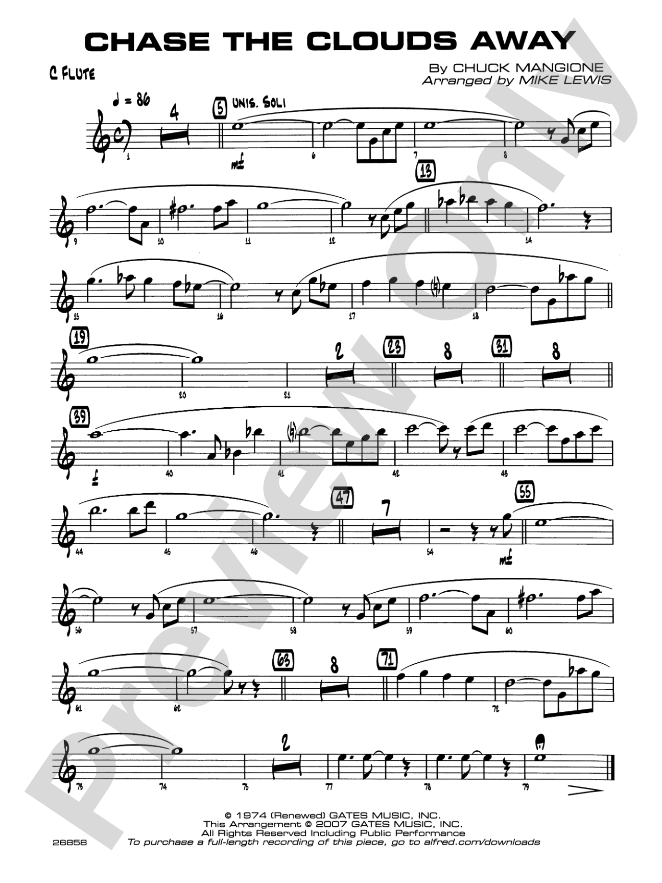 Chase the Clouds Away: Flute