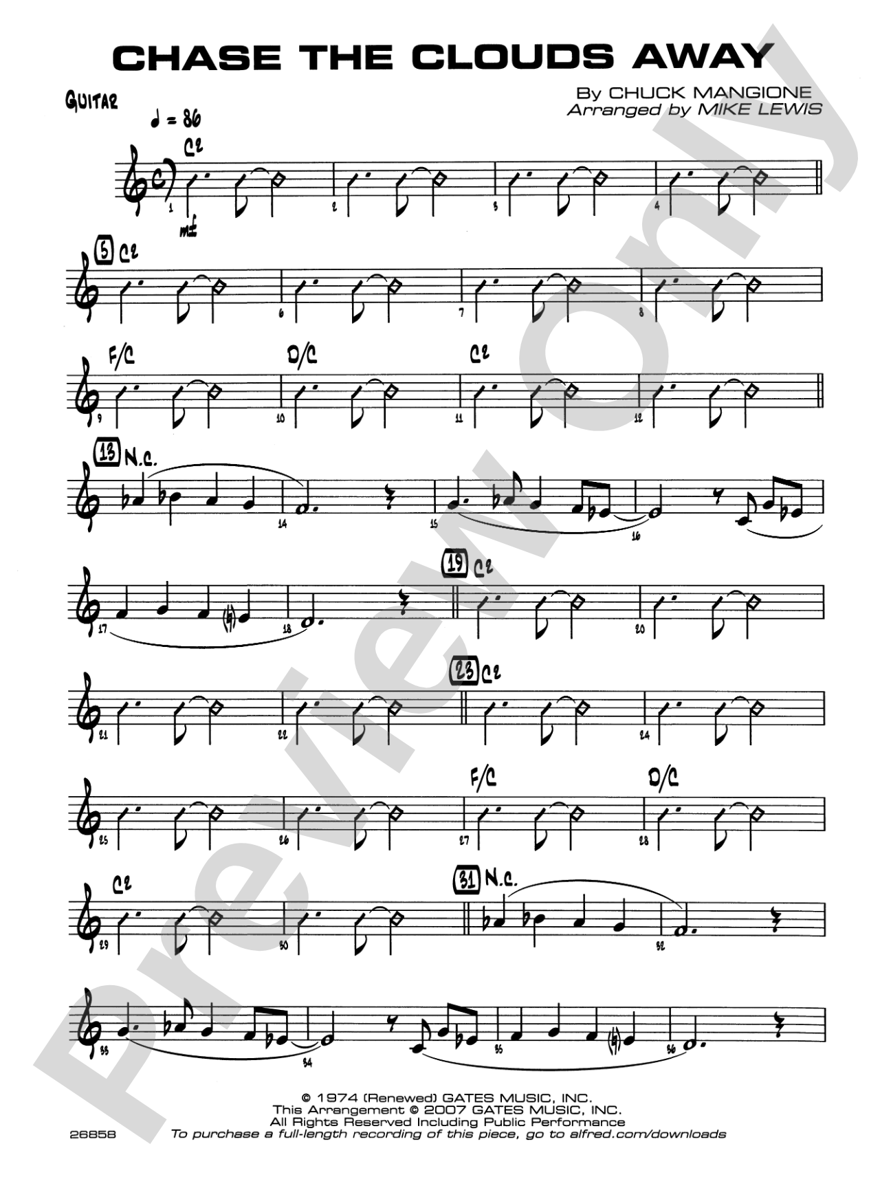 Chase the Clouds Away: Guitar