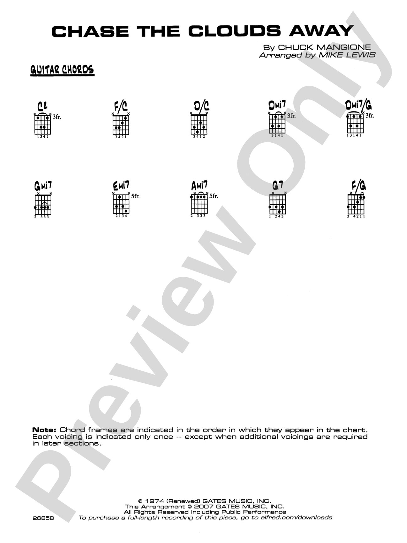 Chase the Clouds Away: Guitar Chords