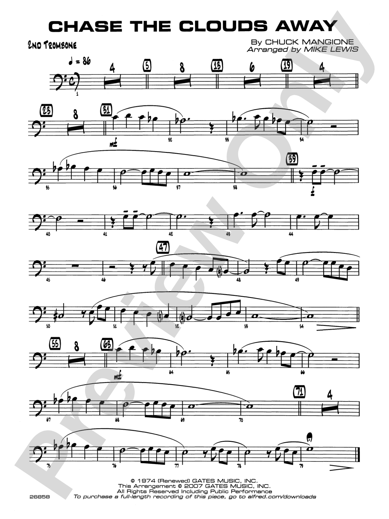 Chase the Clouds Away: 2nd Trombone