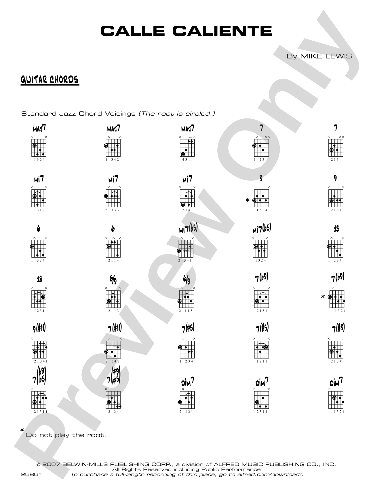 Calle Caliente: Guitar Chords