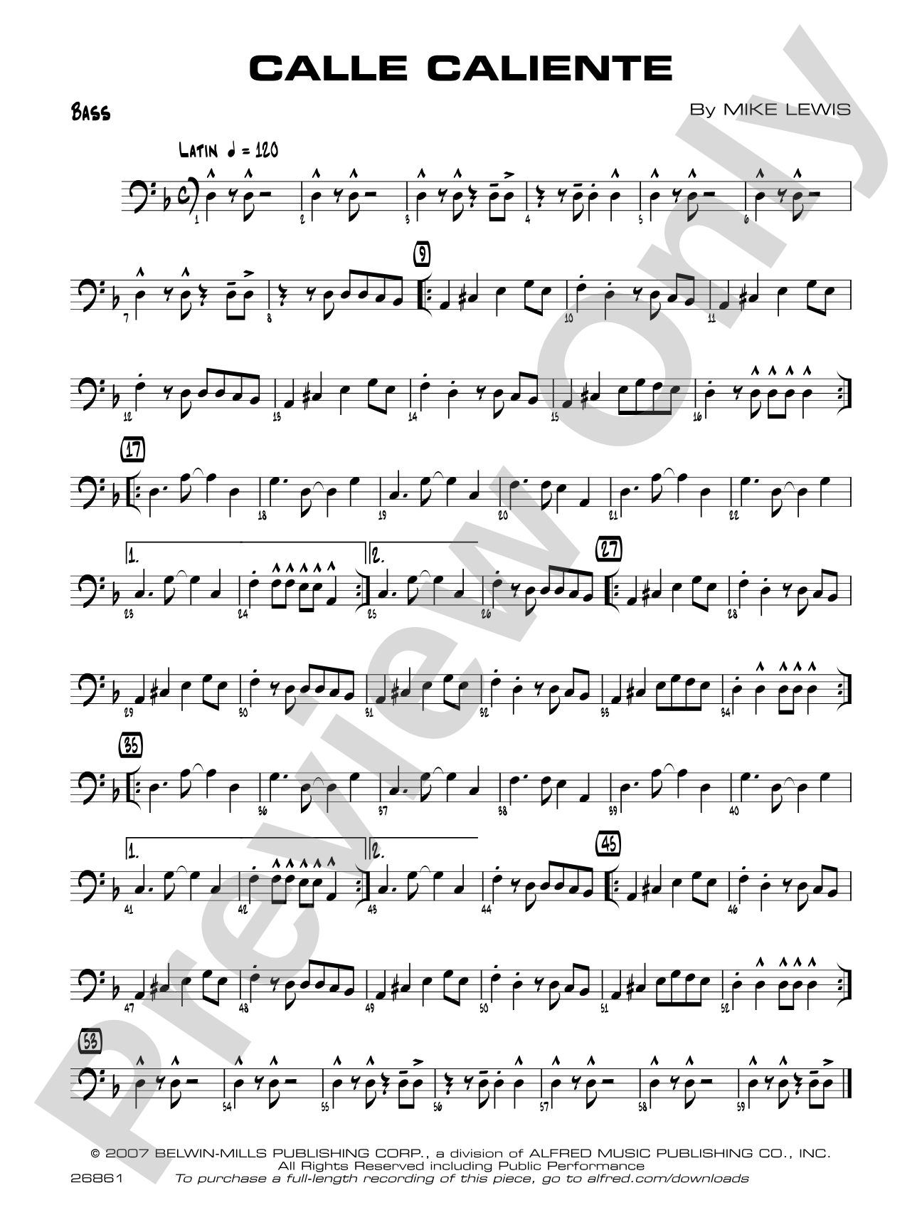 Calle Caliente: String Bass