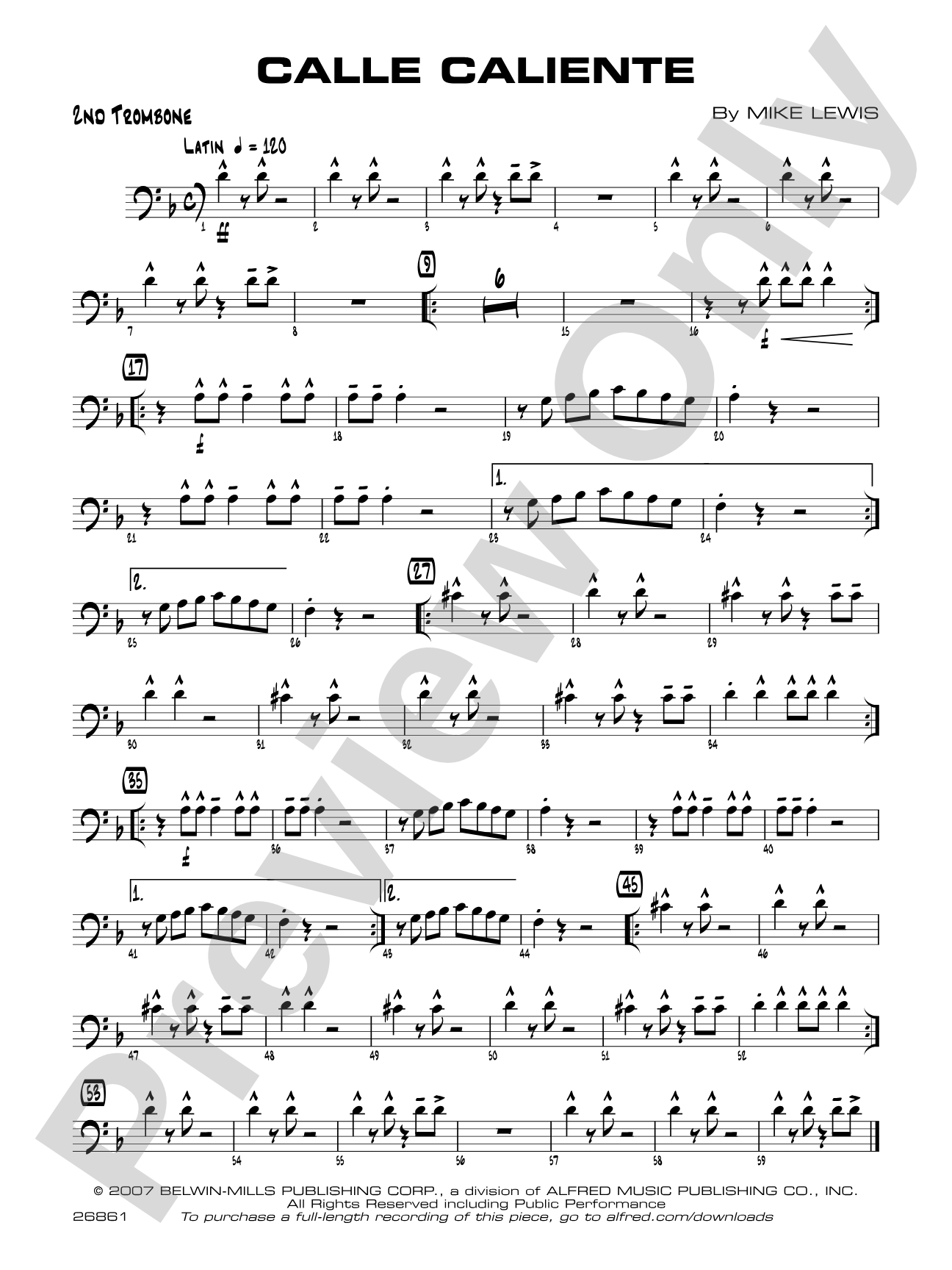 Calle Caliente: 2nd Trombone