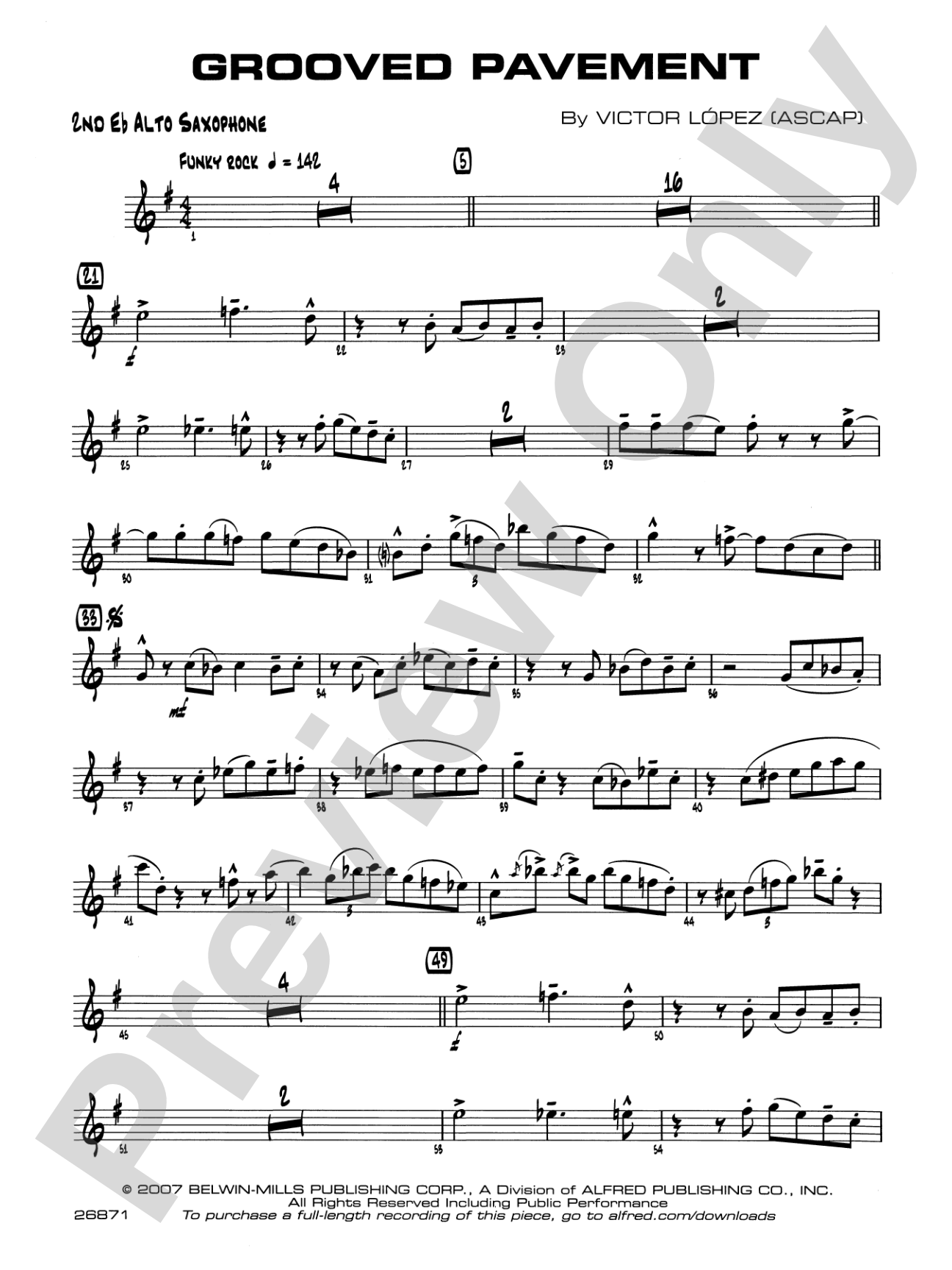 Grooved Pavement: 2nd E-flat Alto Saxophone