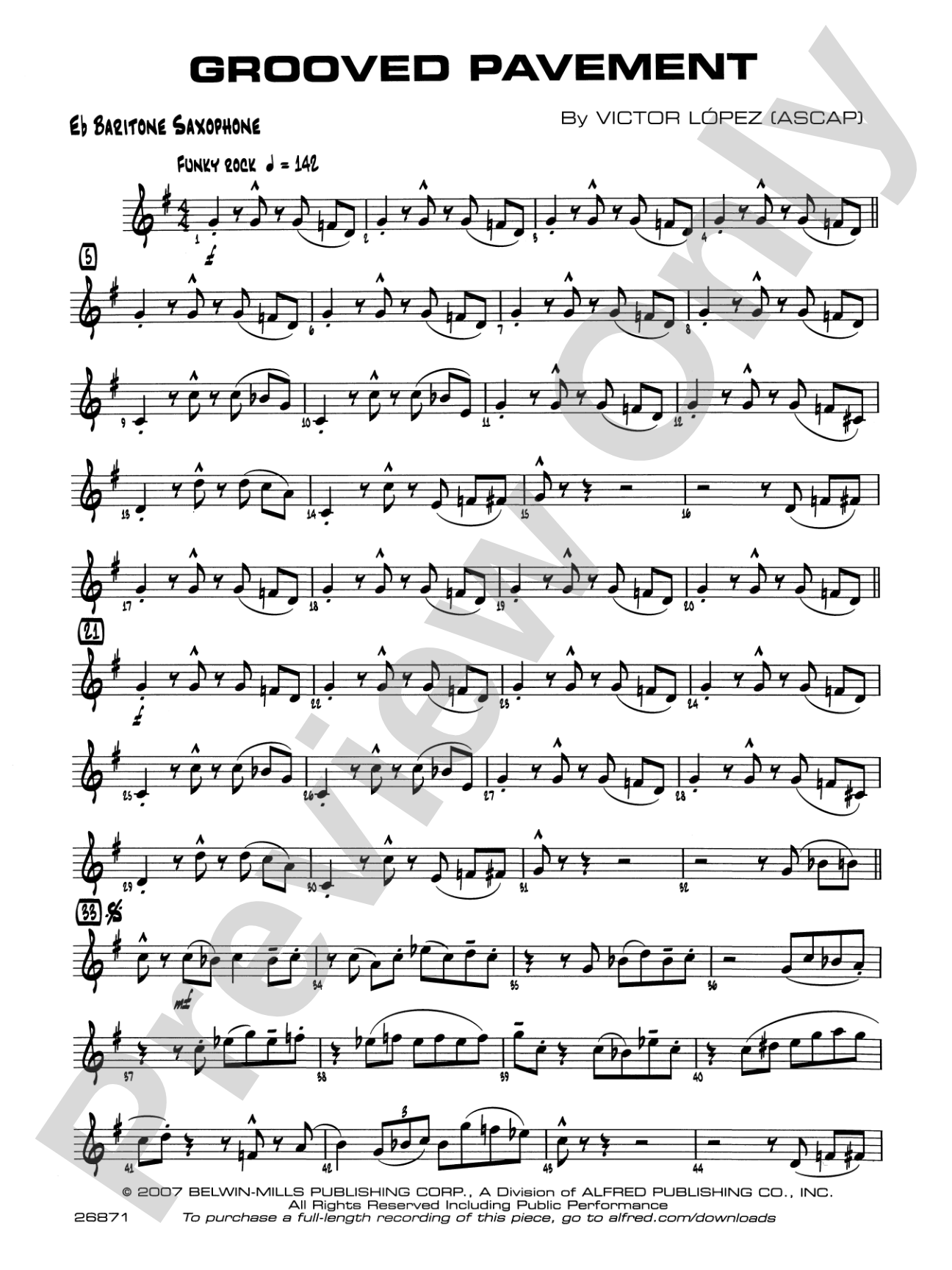 Grooved Pavement: E-flat Baritone Saxophone