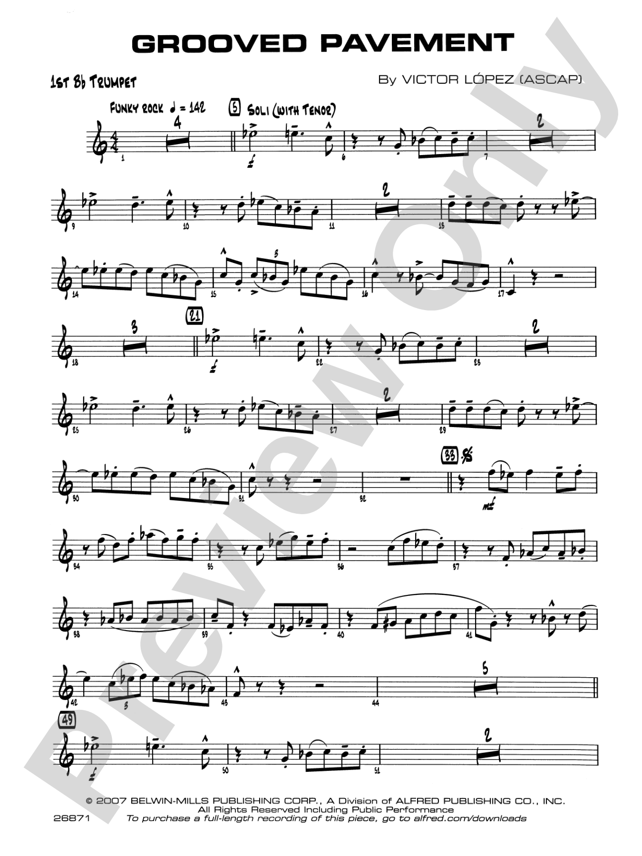 Grooved Pavement: 1st B-flat Trumpet