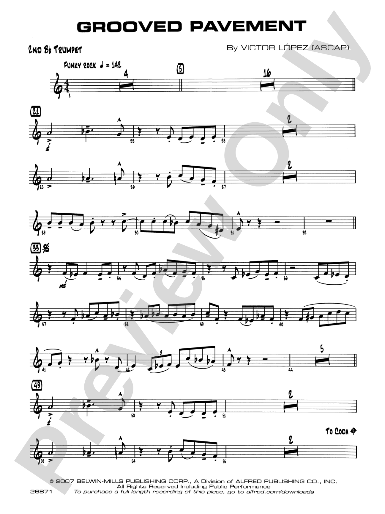 Grooved Pavement: 2nd B-flat Trumpet