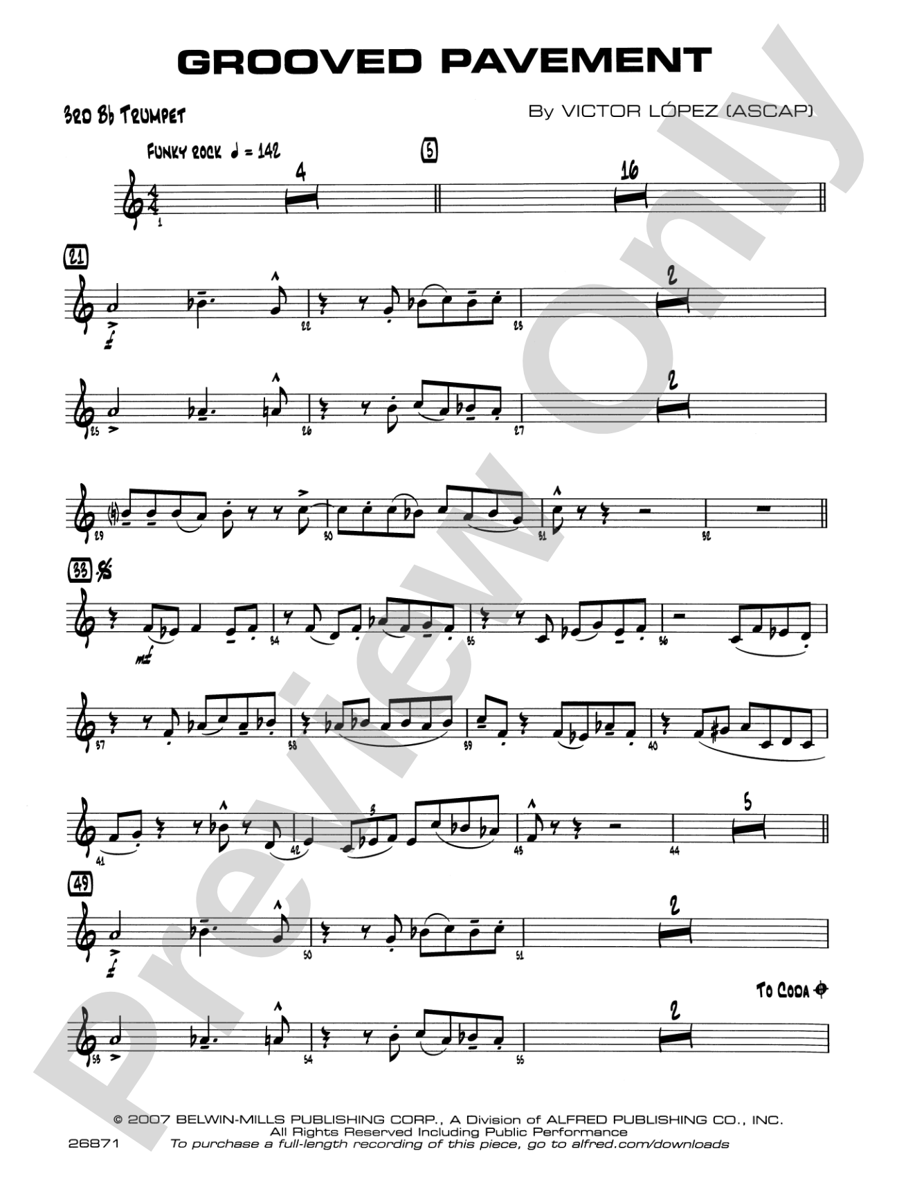 Grooved Pavement: 3rd B-flat Trumpet