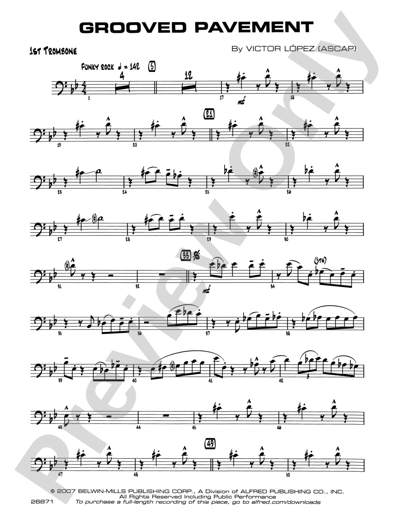 Grooved Pavement: 1st Trombone