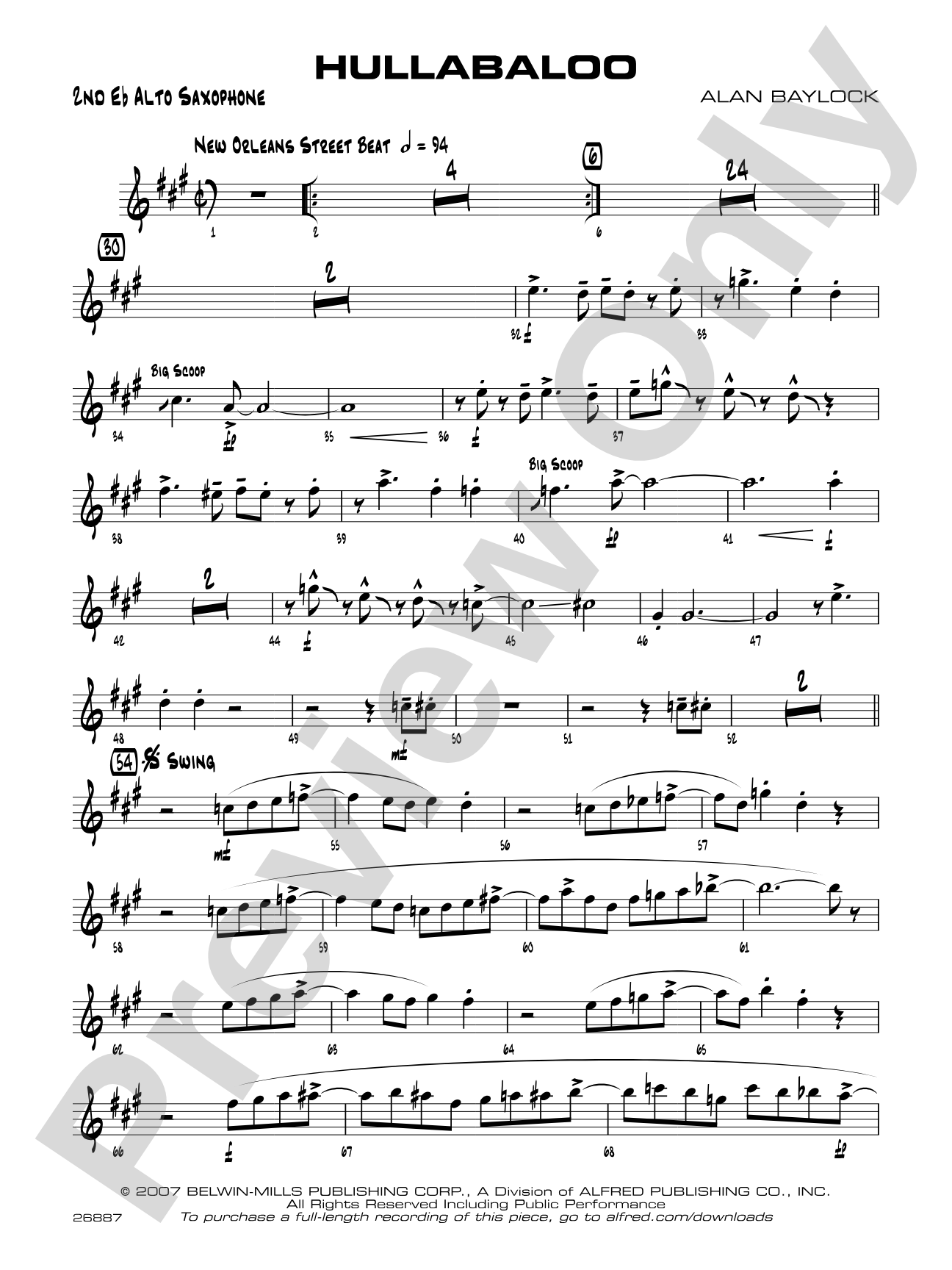 Hullabaloo: 2nd E-flat Alto Saxophone