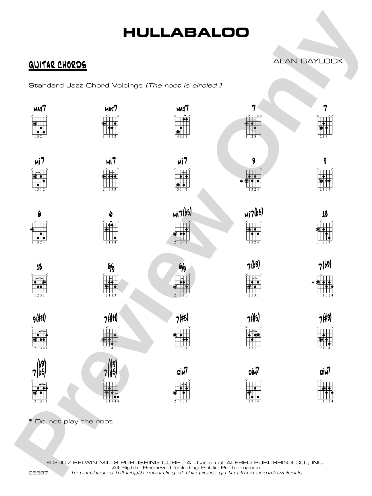 Hullabaloo: Guitar Chords