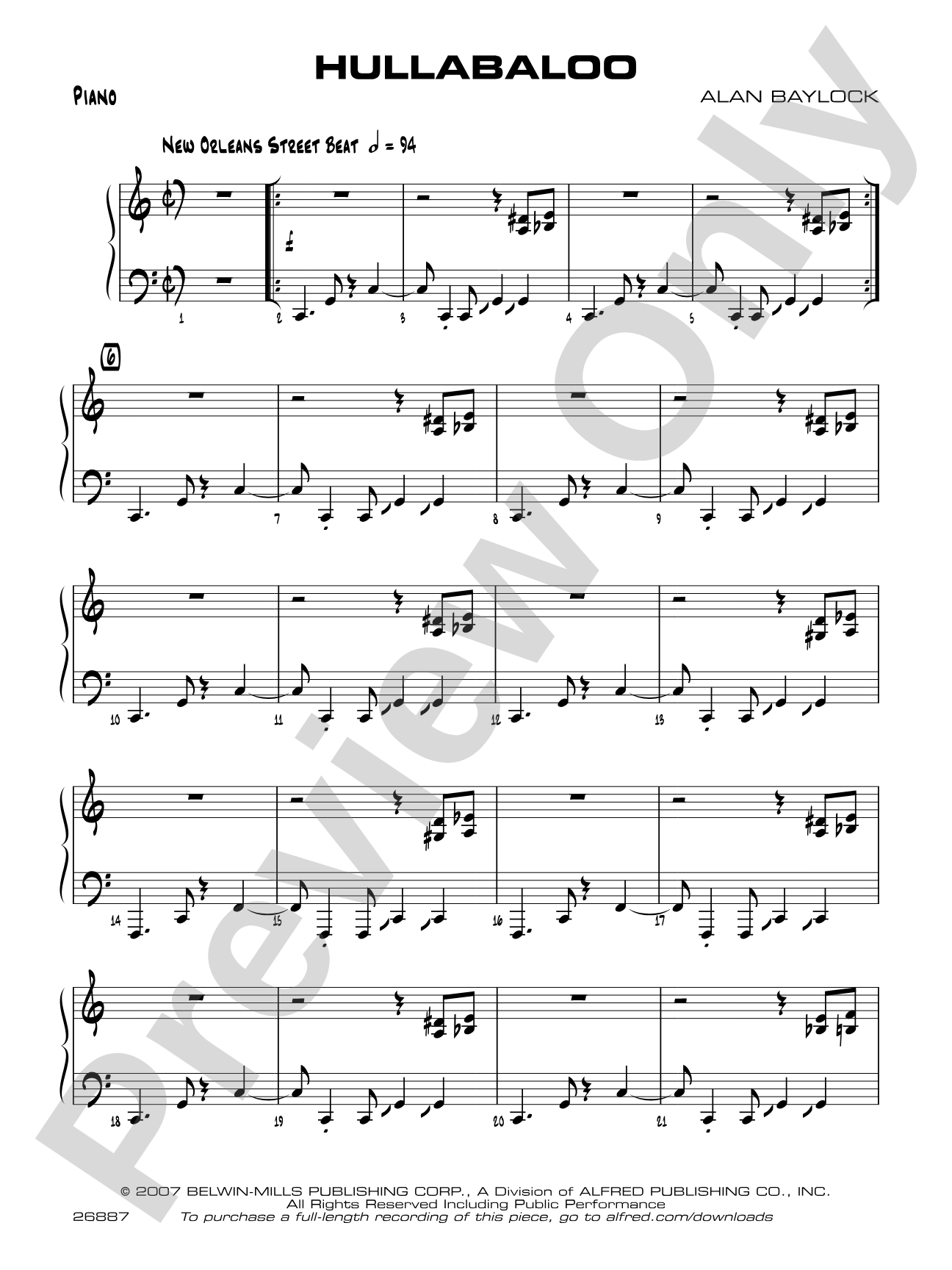 Hullabaloo: Piano Accompaniment
