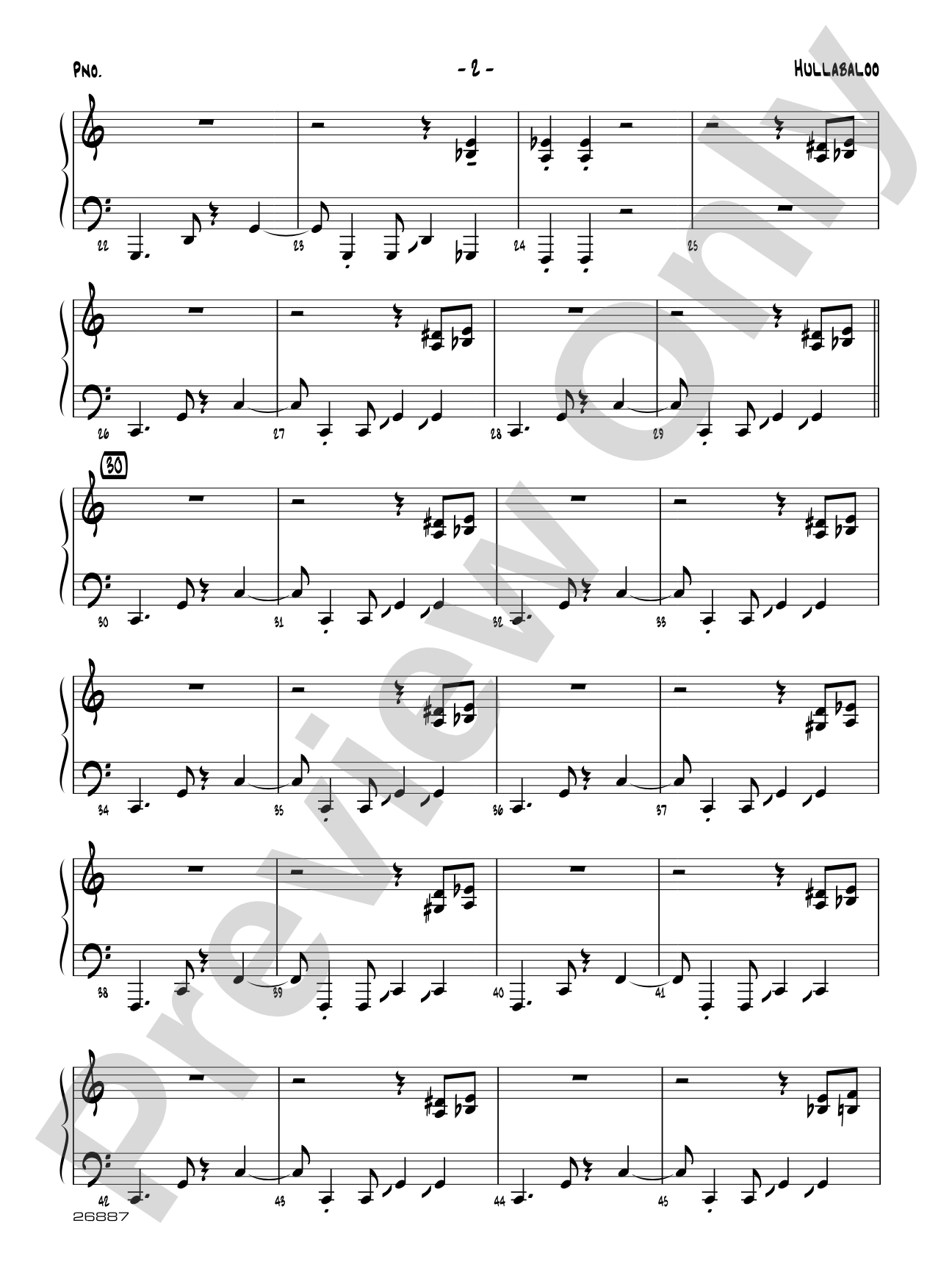 Hullabaloo: Piano Accompaniment