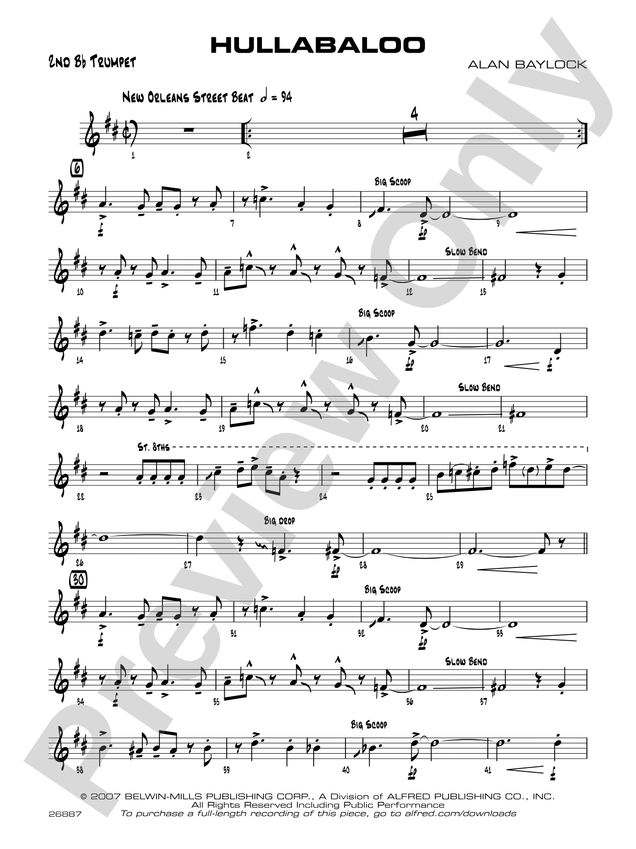 Hullabaloo: 2nd B-flat Trumpet
