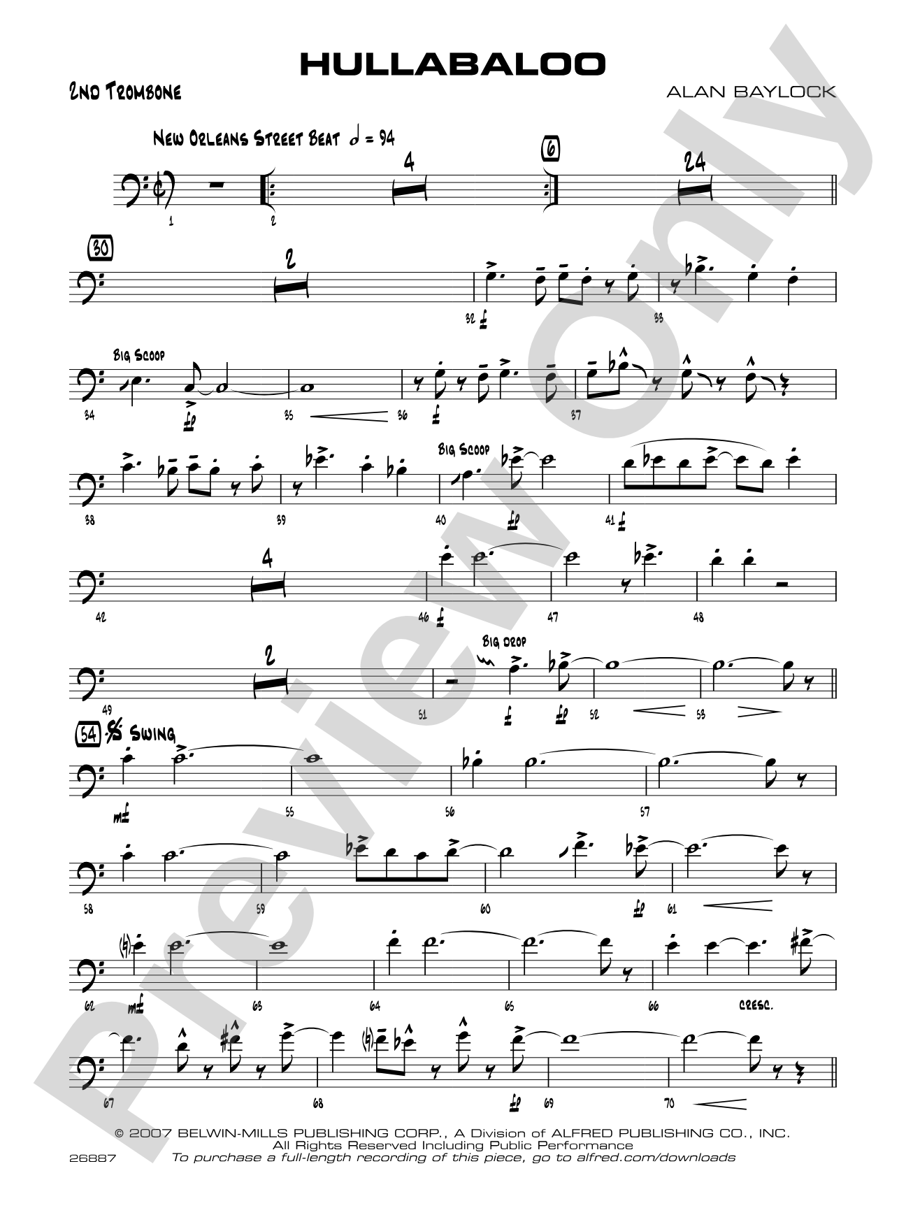 Hullabaloo: 2nd Trombone