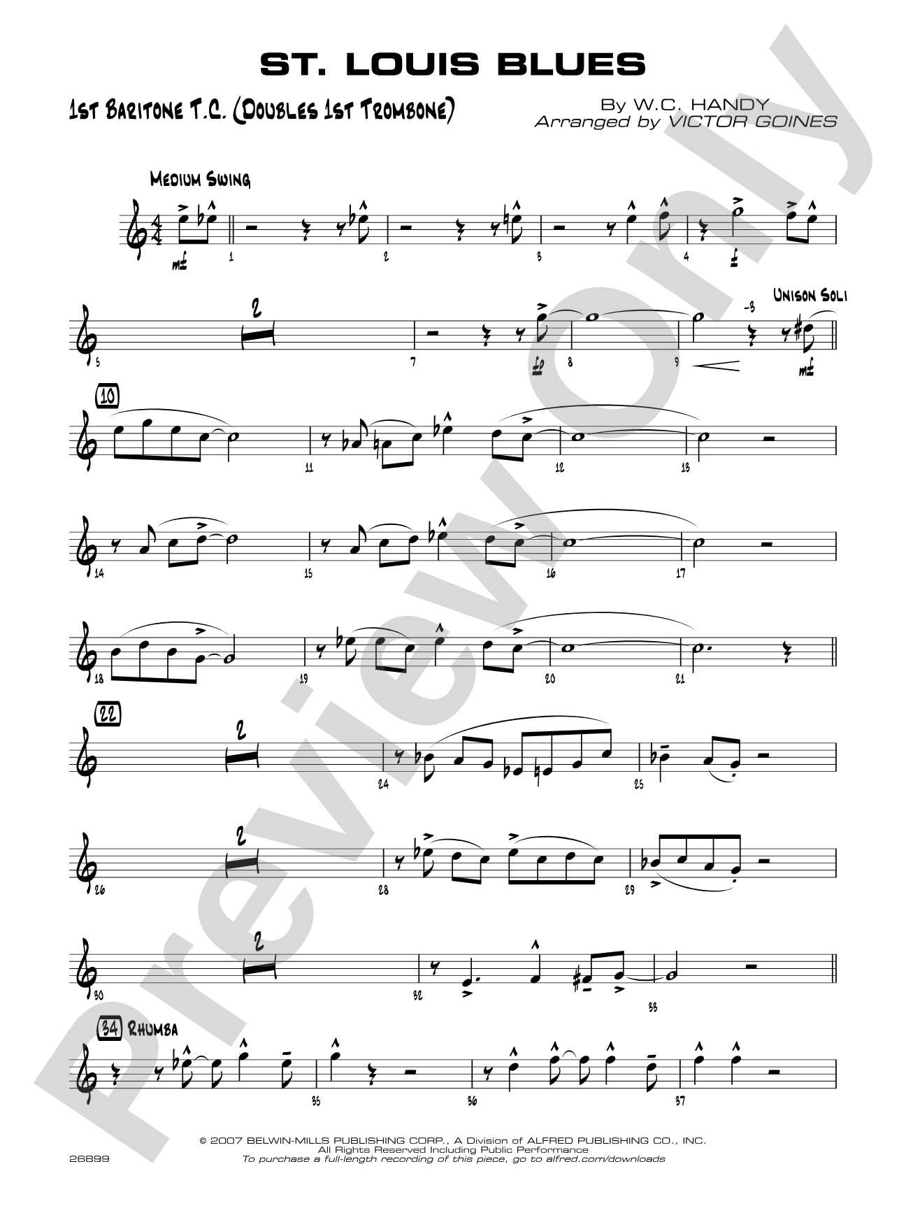 St. Louis Blues: Baritone T.C.