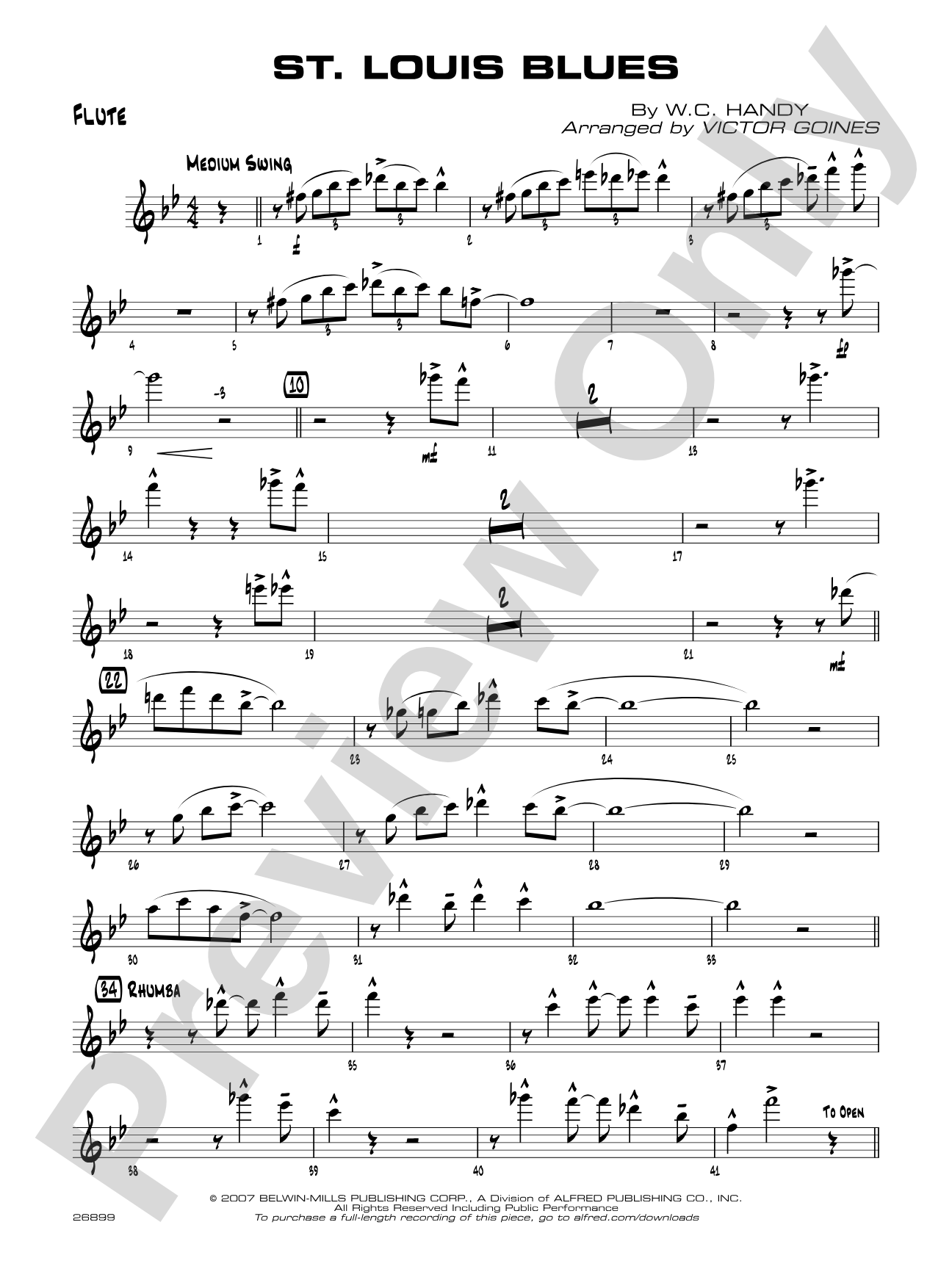 St. Louis Blues: Flute