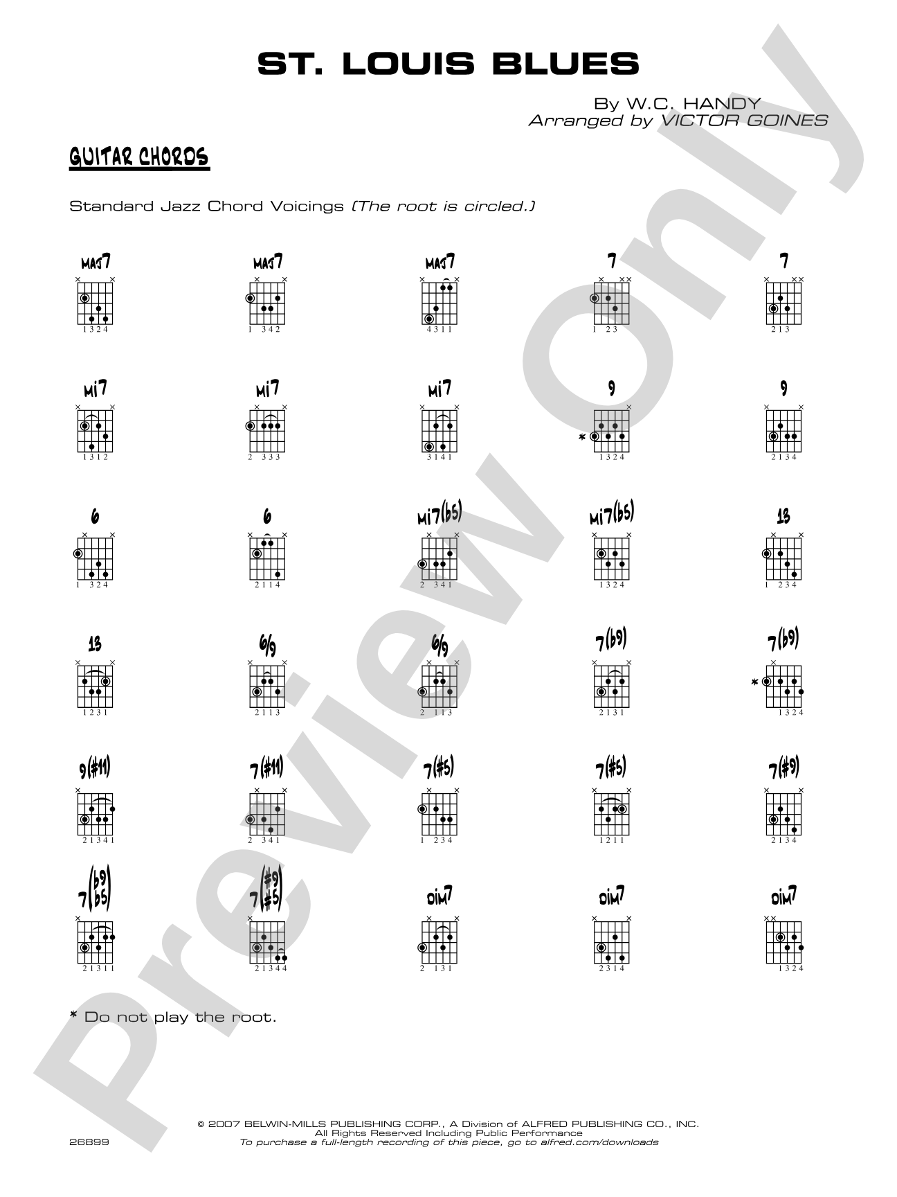 St. Louis Blues: Guitar Chords