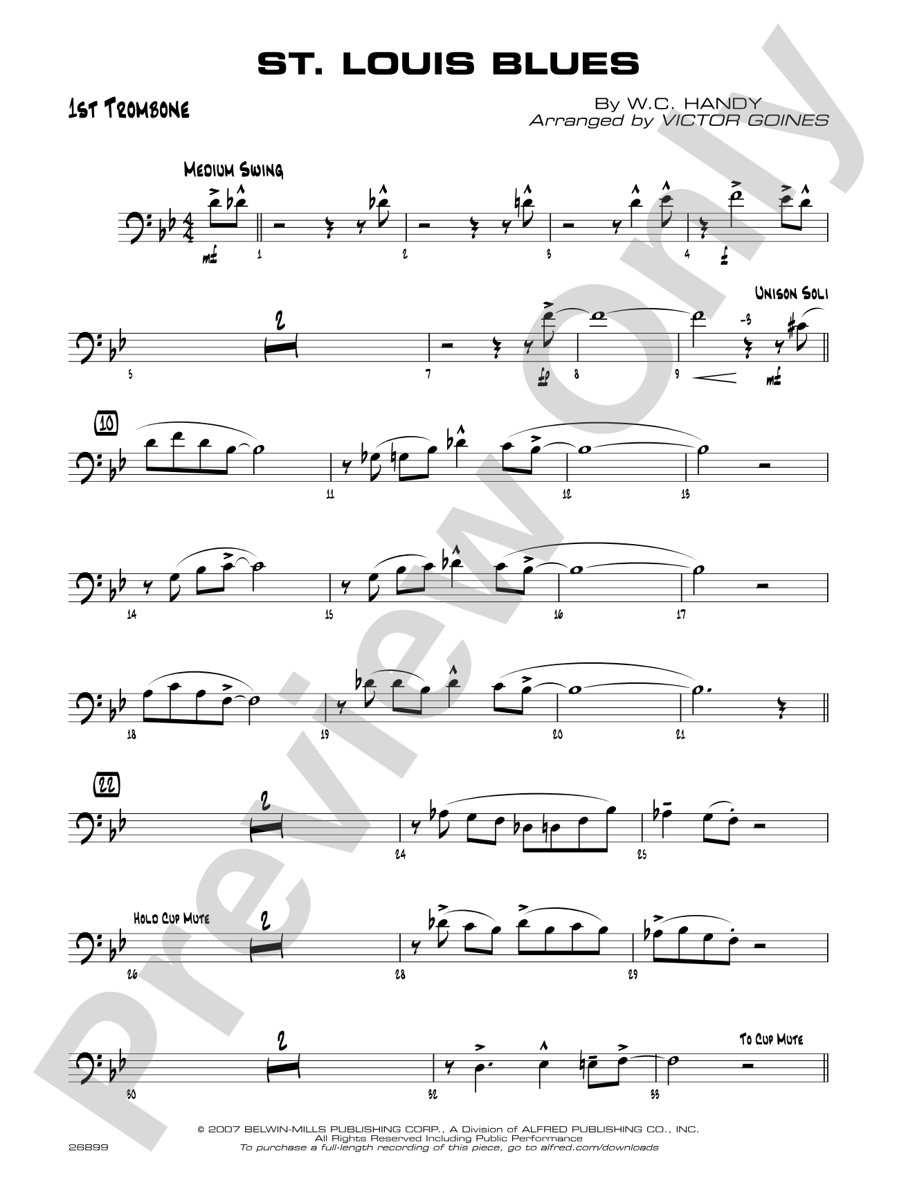 St. Louis Blues: 1st Trombone