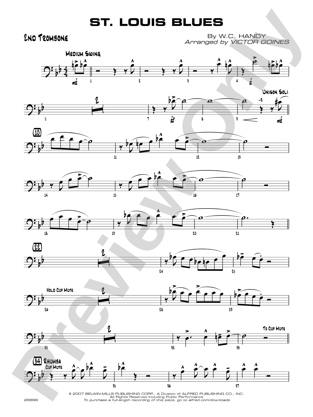 St. Louis Blues: 2nd Trombone