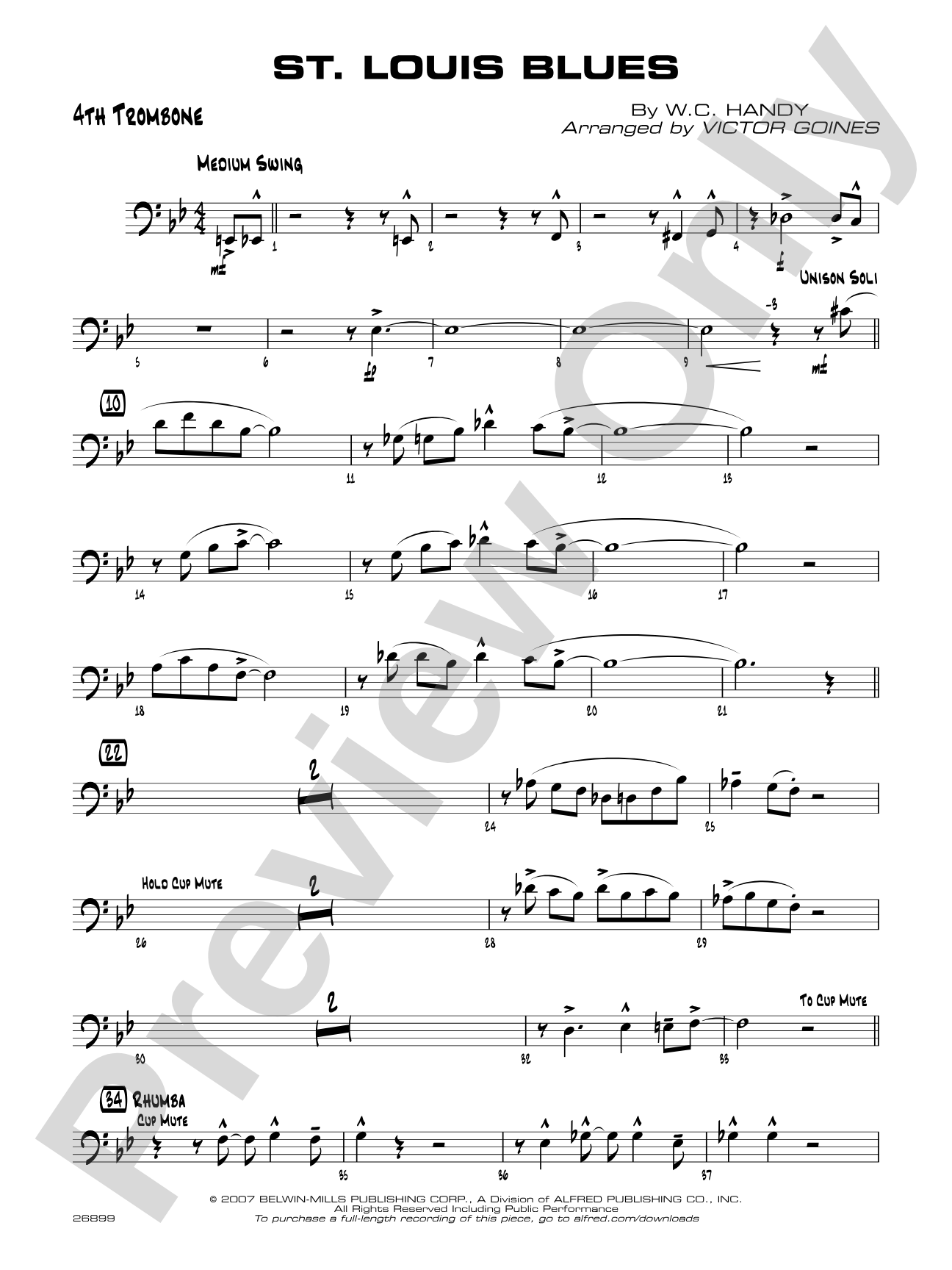 St. Louis Blues: 4th Trombone