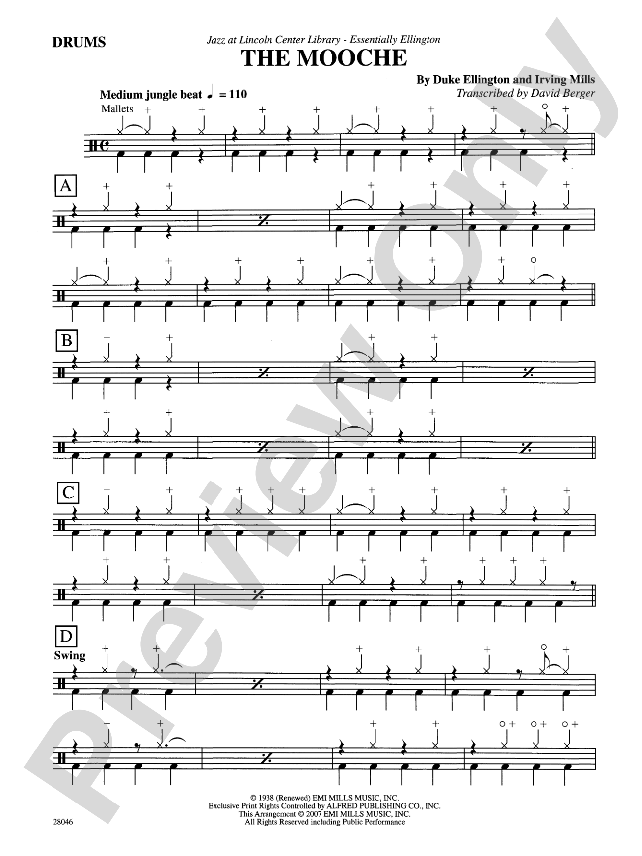 The Mooche: Drums