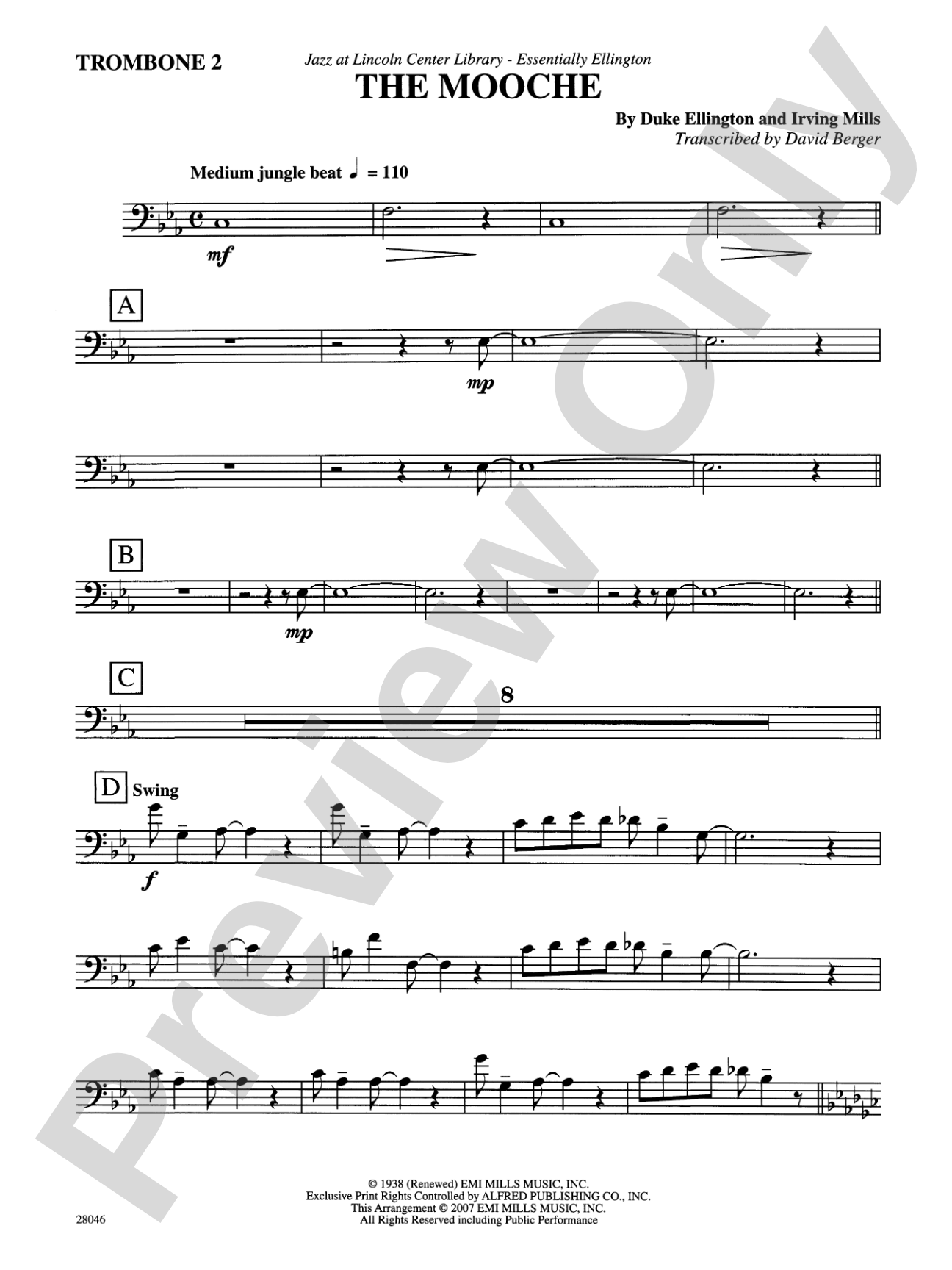 The Mooche: 2nd Trombone