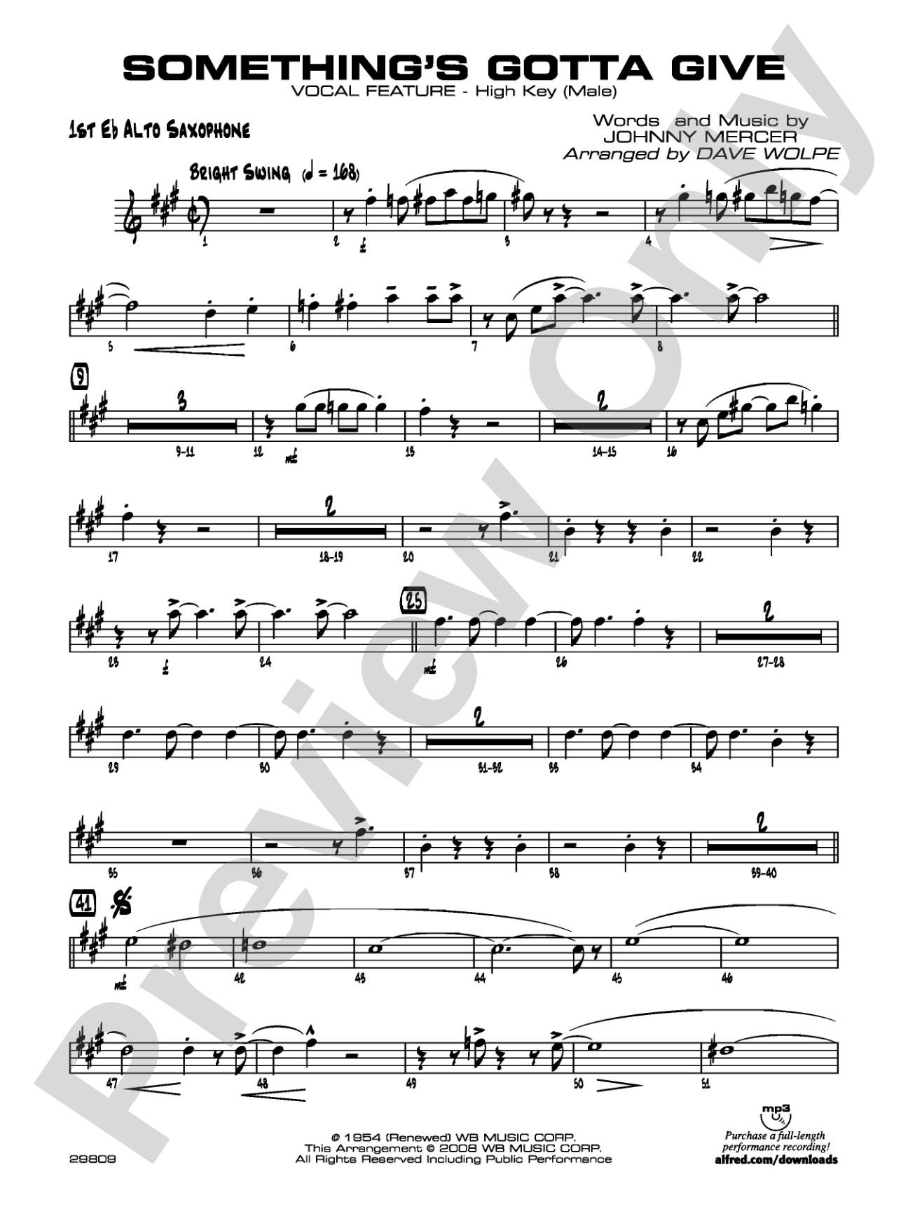 Something's Gotta Give: E-flat Alto Saxophone