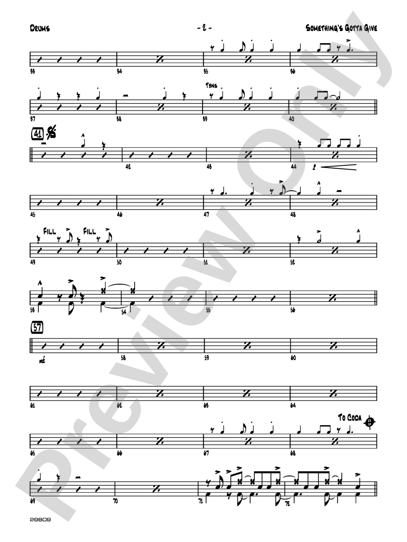 Something's Gotta Give: Drums