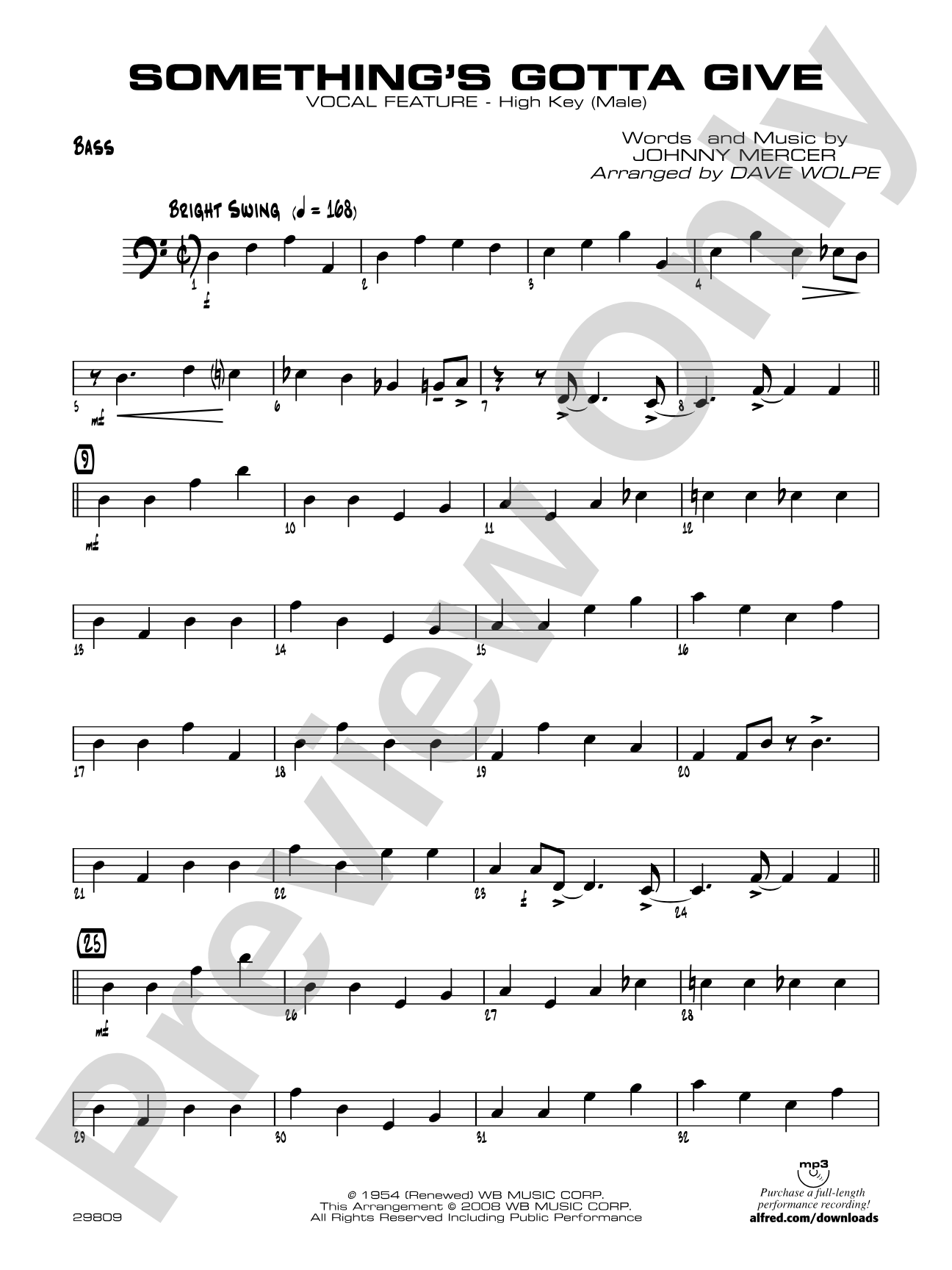 Something's Gotta Give: String Bass