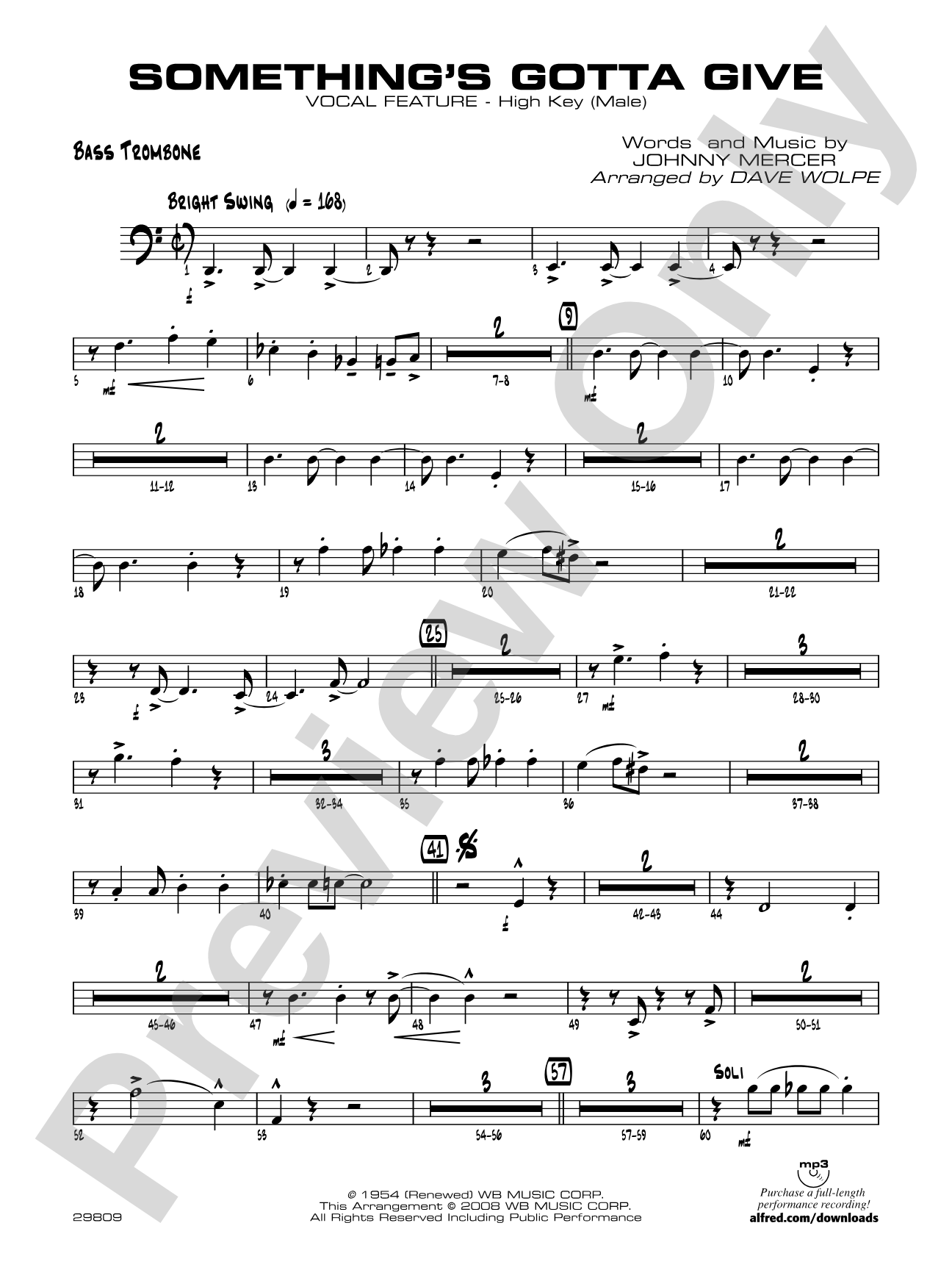 Something's Gotta Give: 4th Trombone