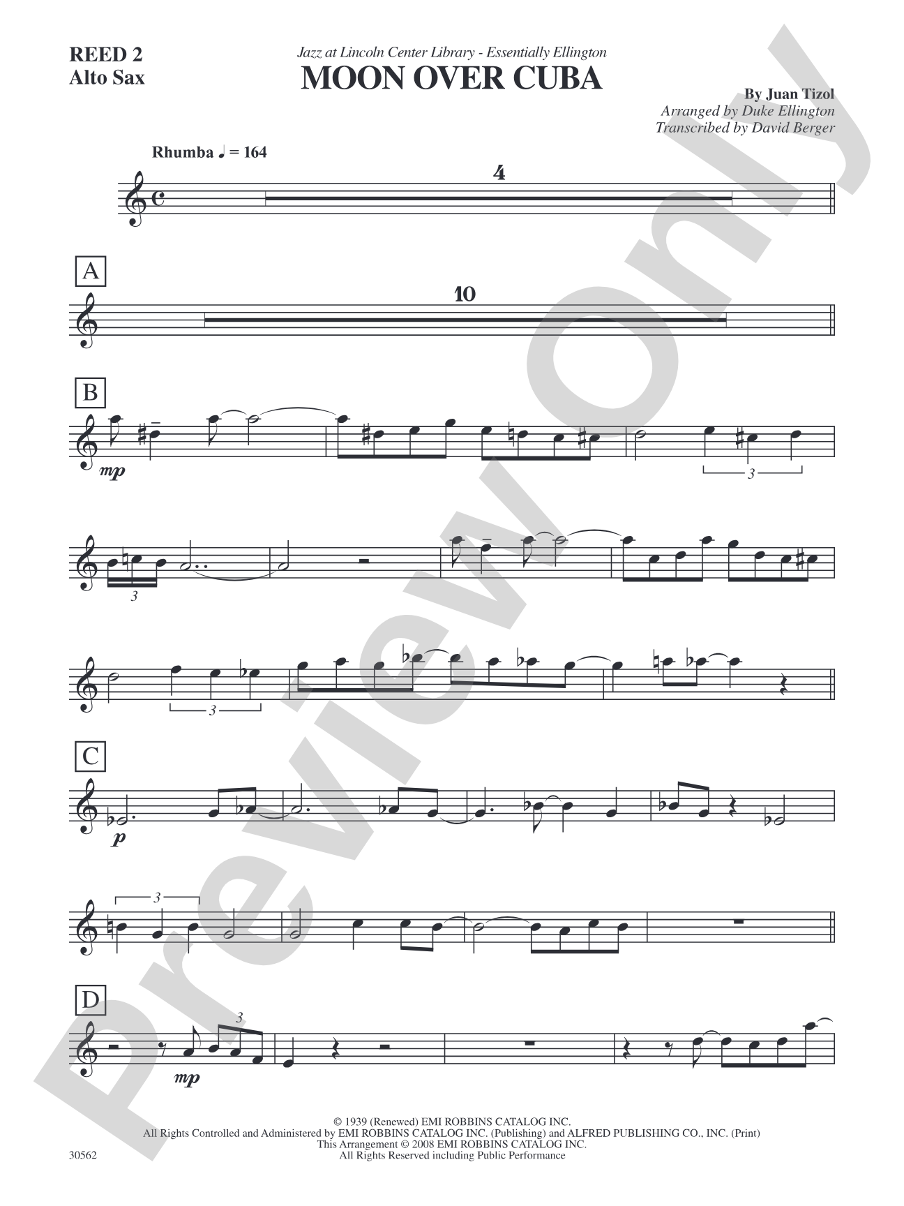 Moon over Cuba: 2nd E-flat Alto Saxophone