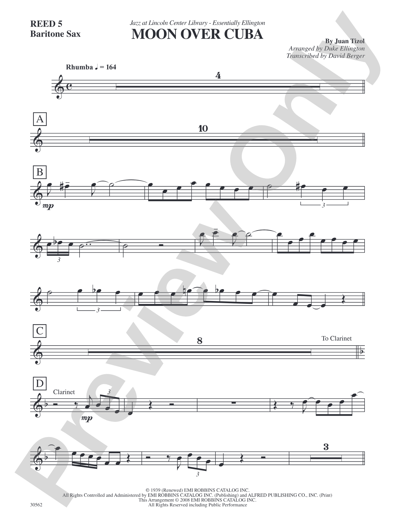Moon over Cuba: E-flat Baritone Saxophone