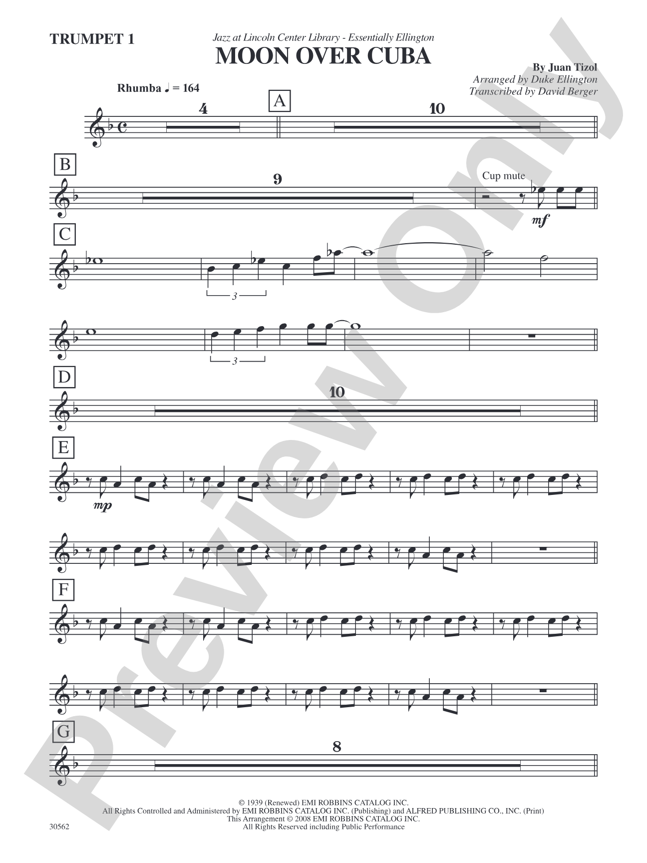 Moon over Cuba: 1st B-flat Trumpet