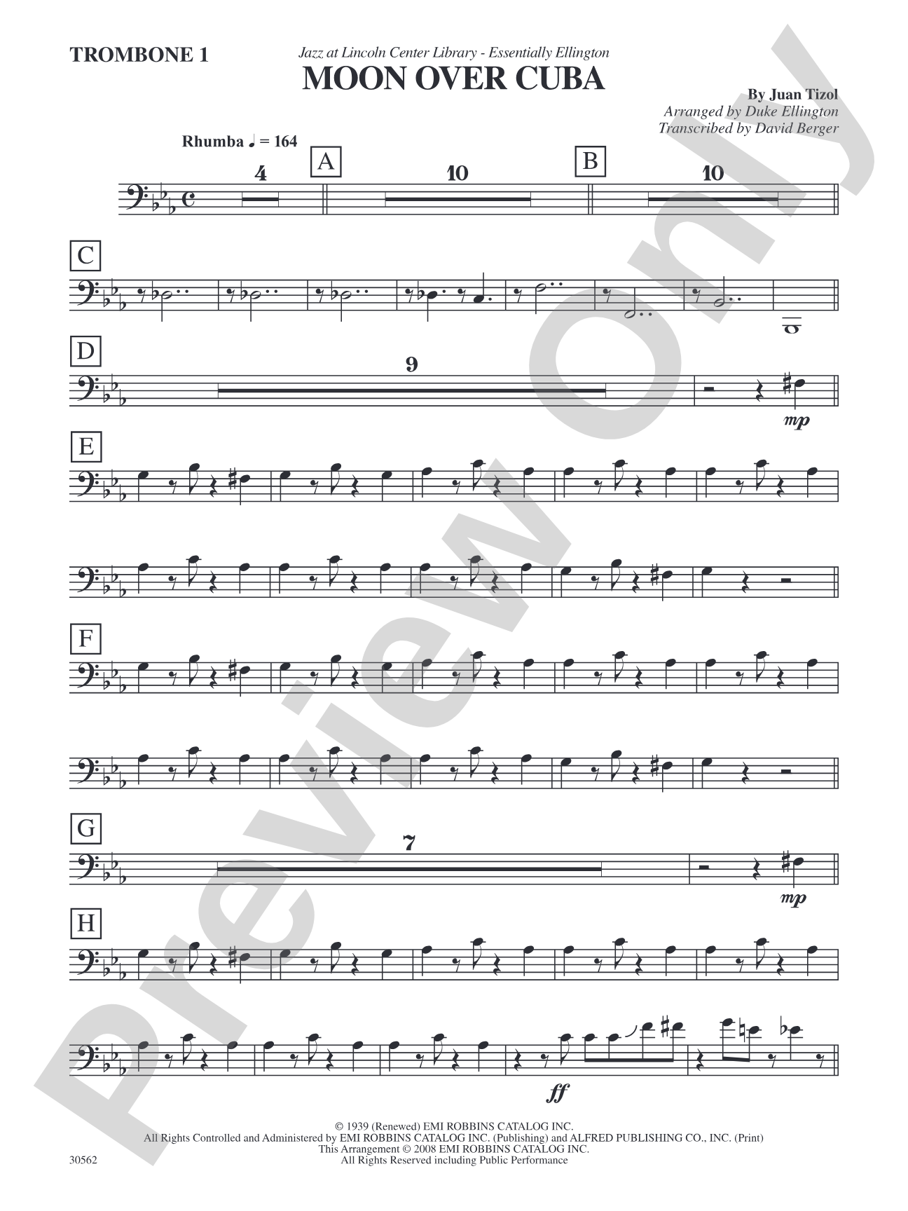 Moon over Cuba: 1st Trombone