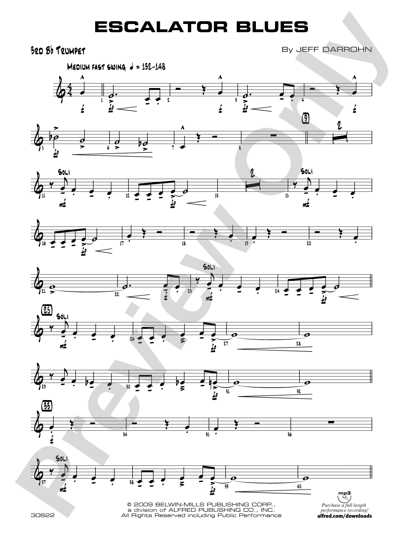 Escalator Blues: 3rd B-flat Trumpet
