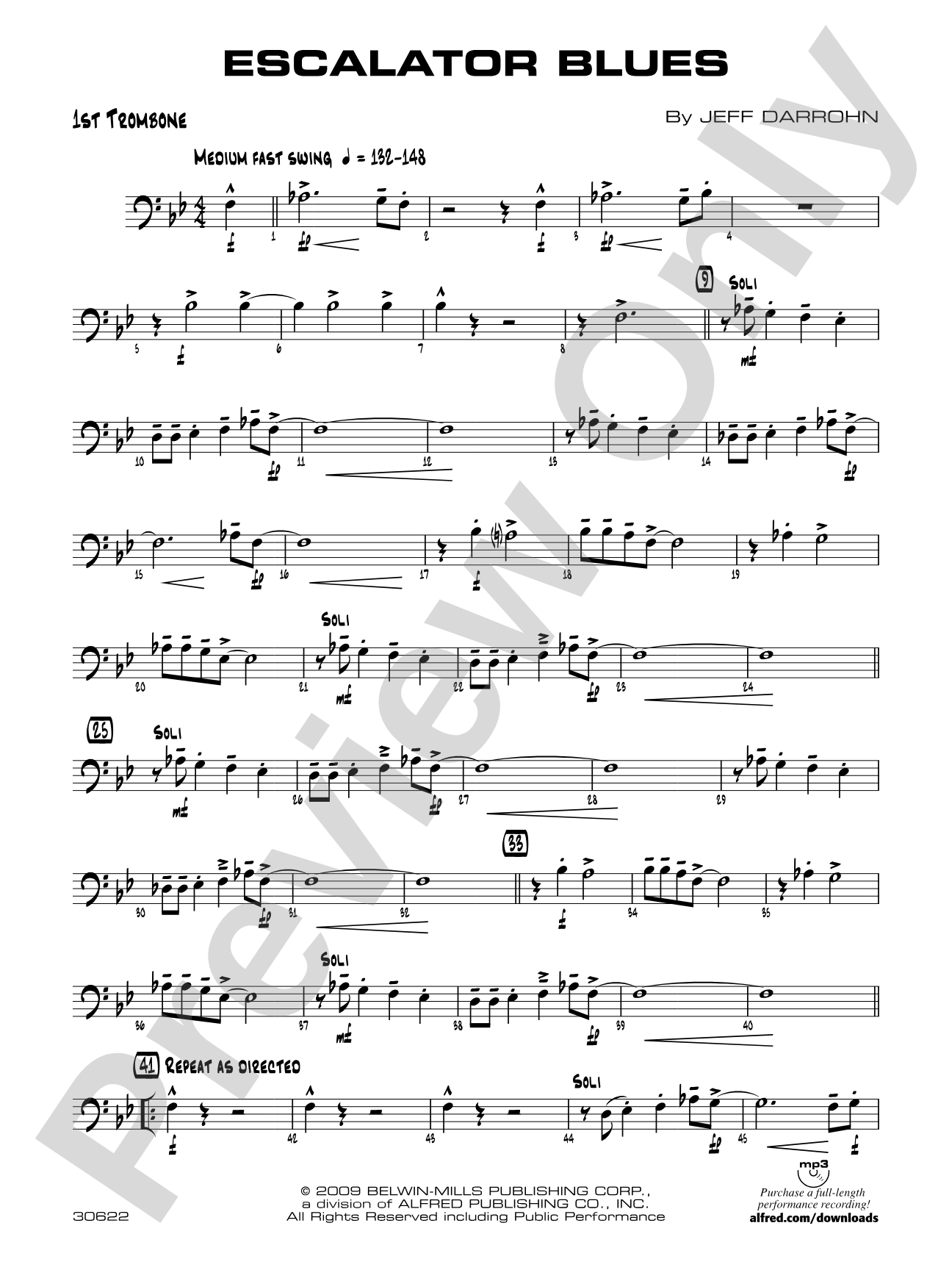 Escalator Blues: 1st Trombone